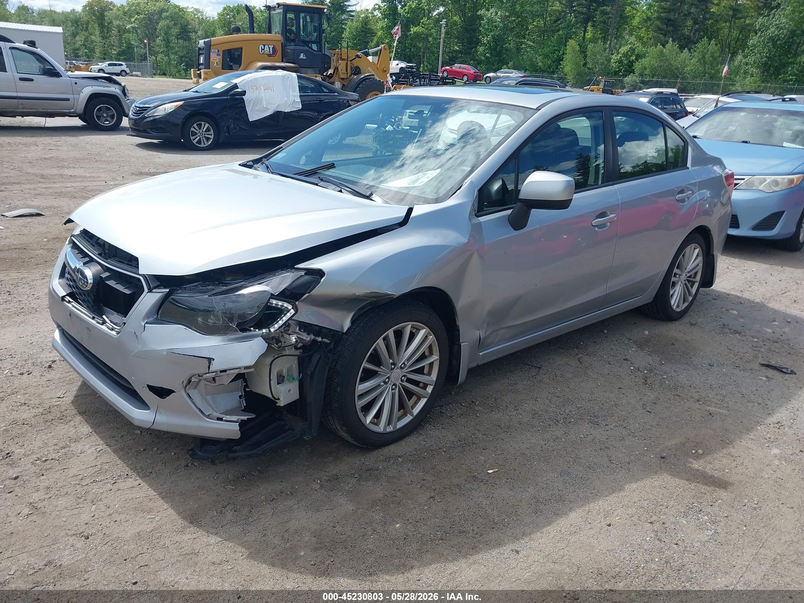 2012 Subaru Impreza 2.0i Premium Silver vin: JF1GJAD6XCH005573
