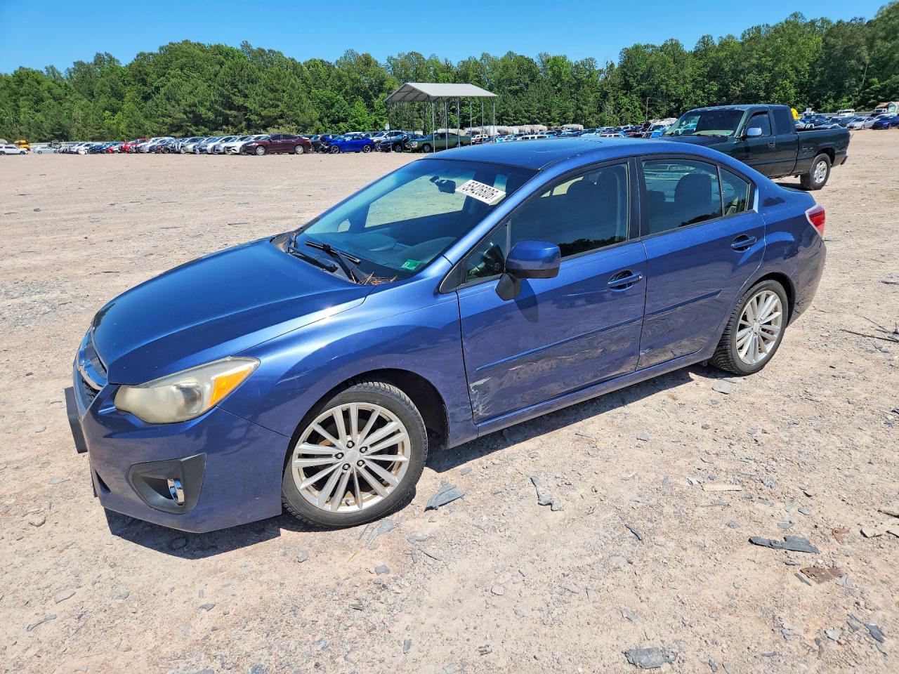 2013 Subaru Impreza Premium Blue vin: JF1GJAD6XDH017157