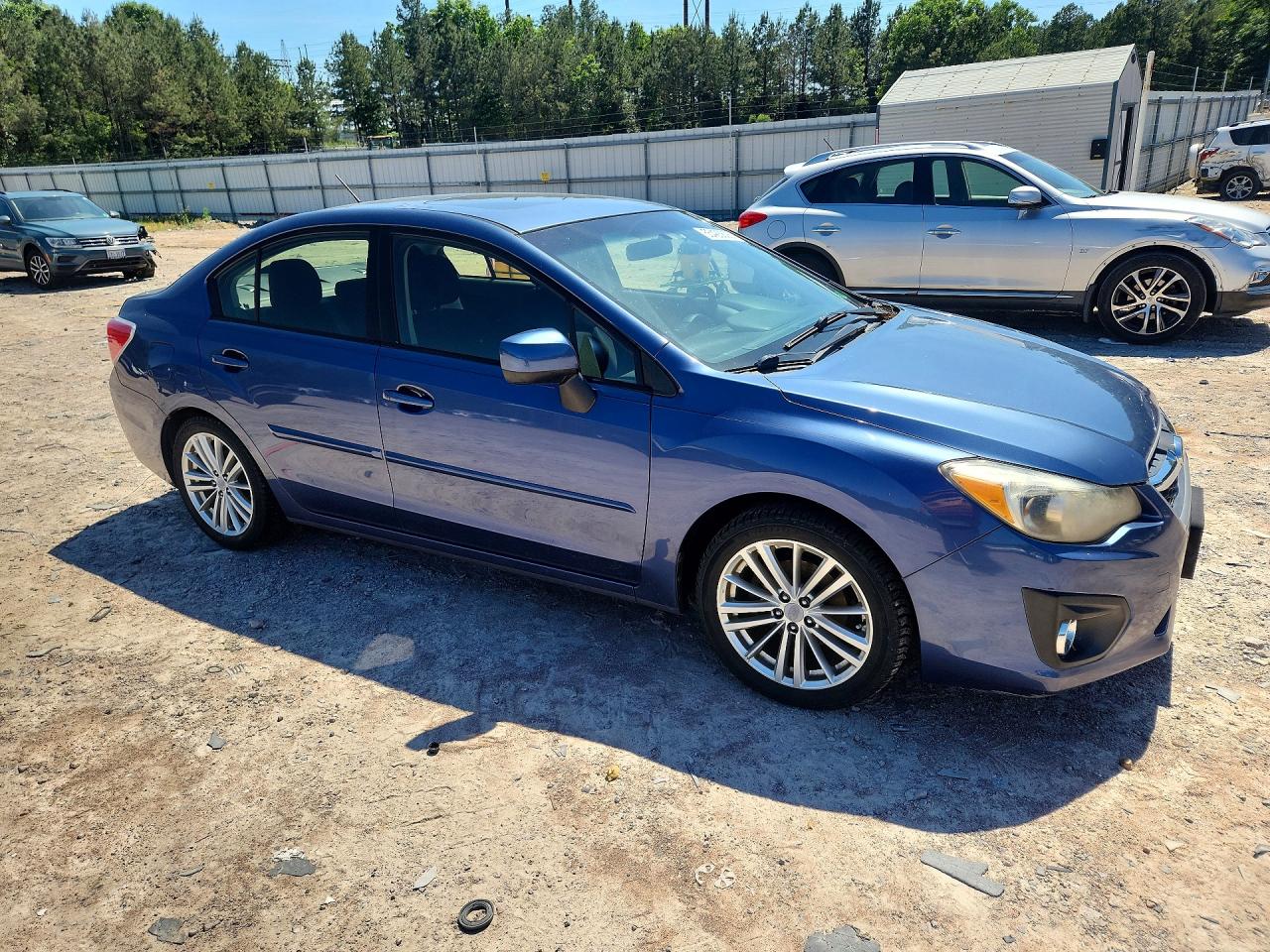 2013 Subaru Impreza Premium Blue vin: JF1GJAD6XDH017157