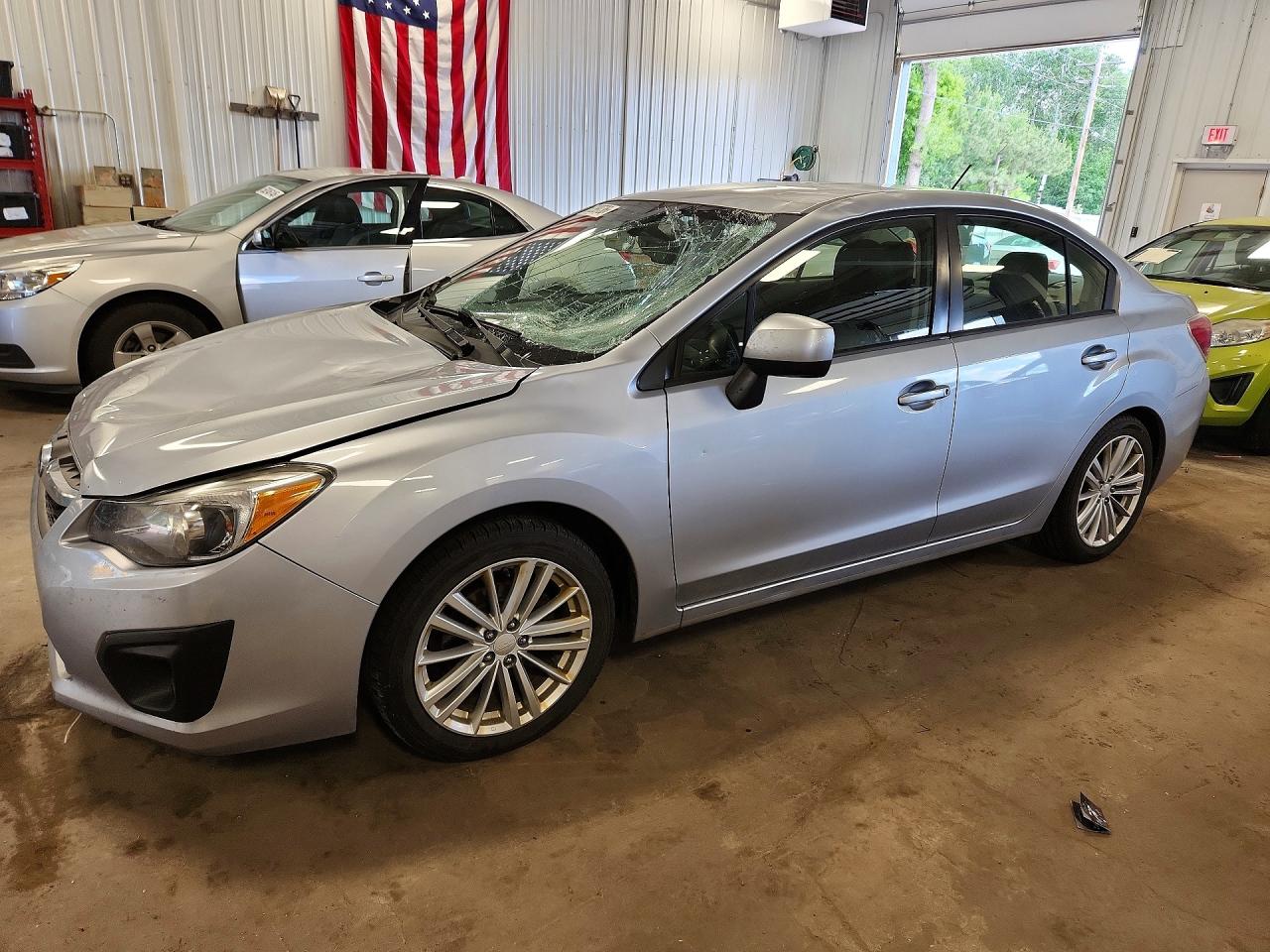 2014 Subaru Impreza Premium Silver vin: JF1GJAE65EH011735
