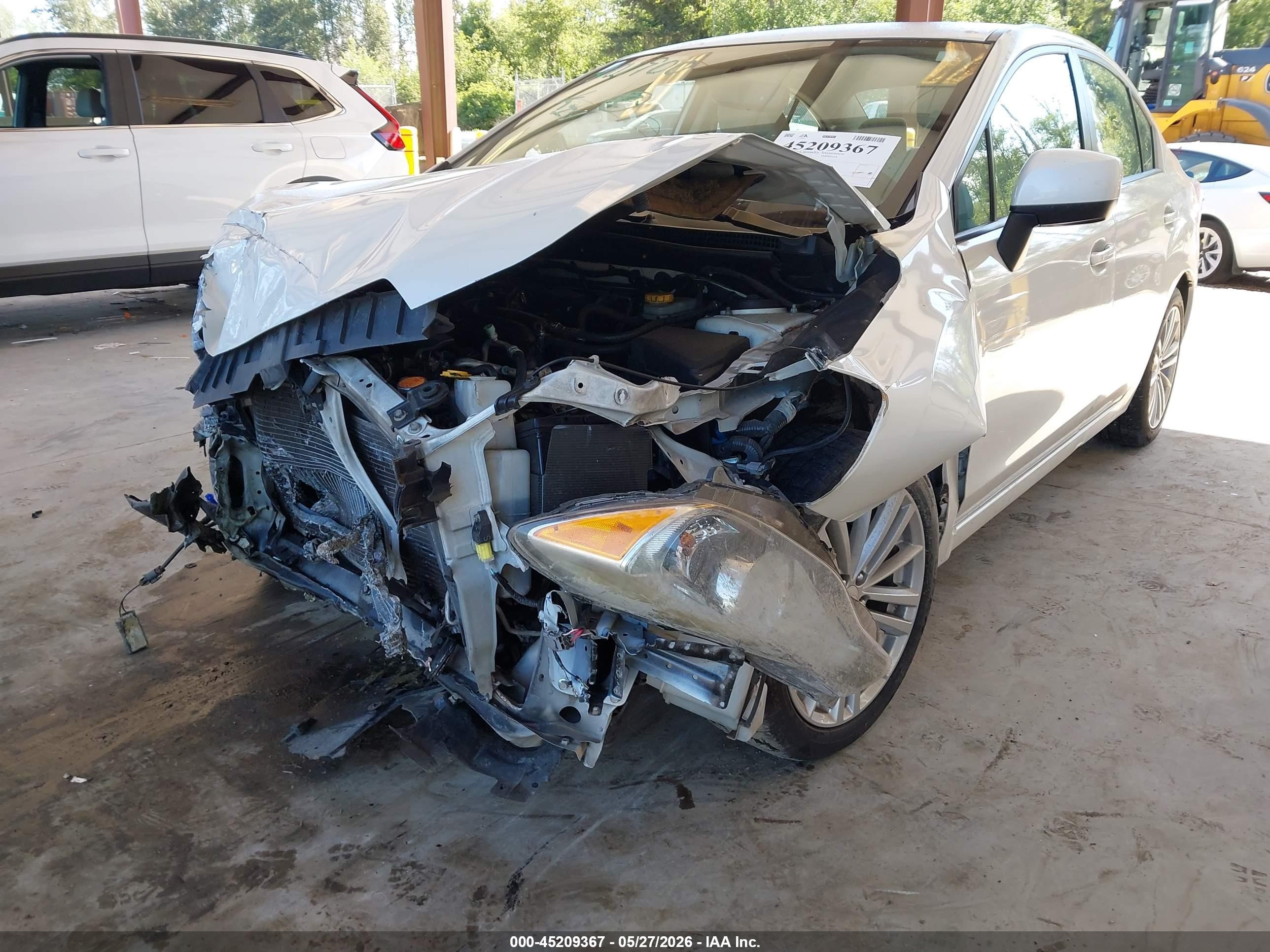 2012 Subaru Impreza 2.0i Premium White vin: JF1GJAE68CH007353