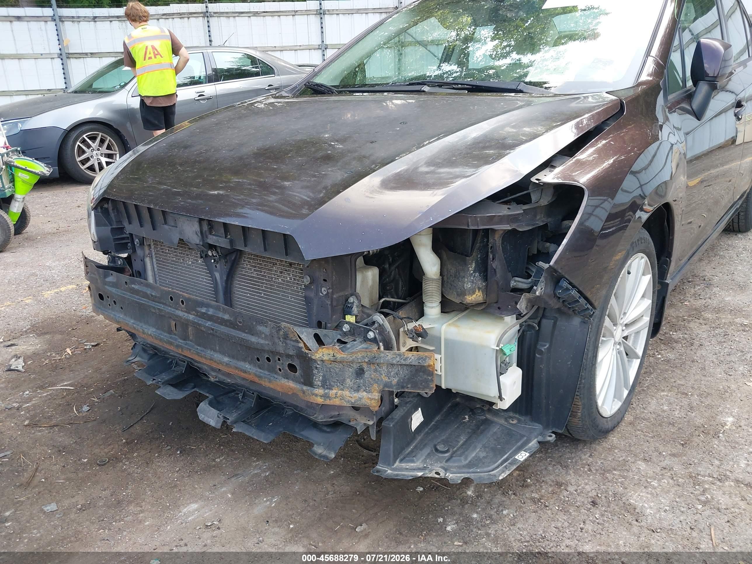 2012 Subaru Impreza 2.0i Premium Purple vin: JF1GJAF68CH005634