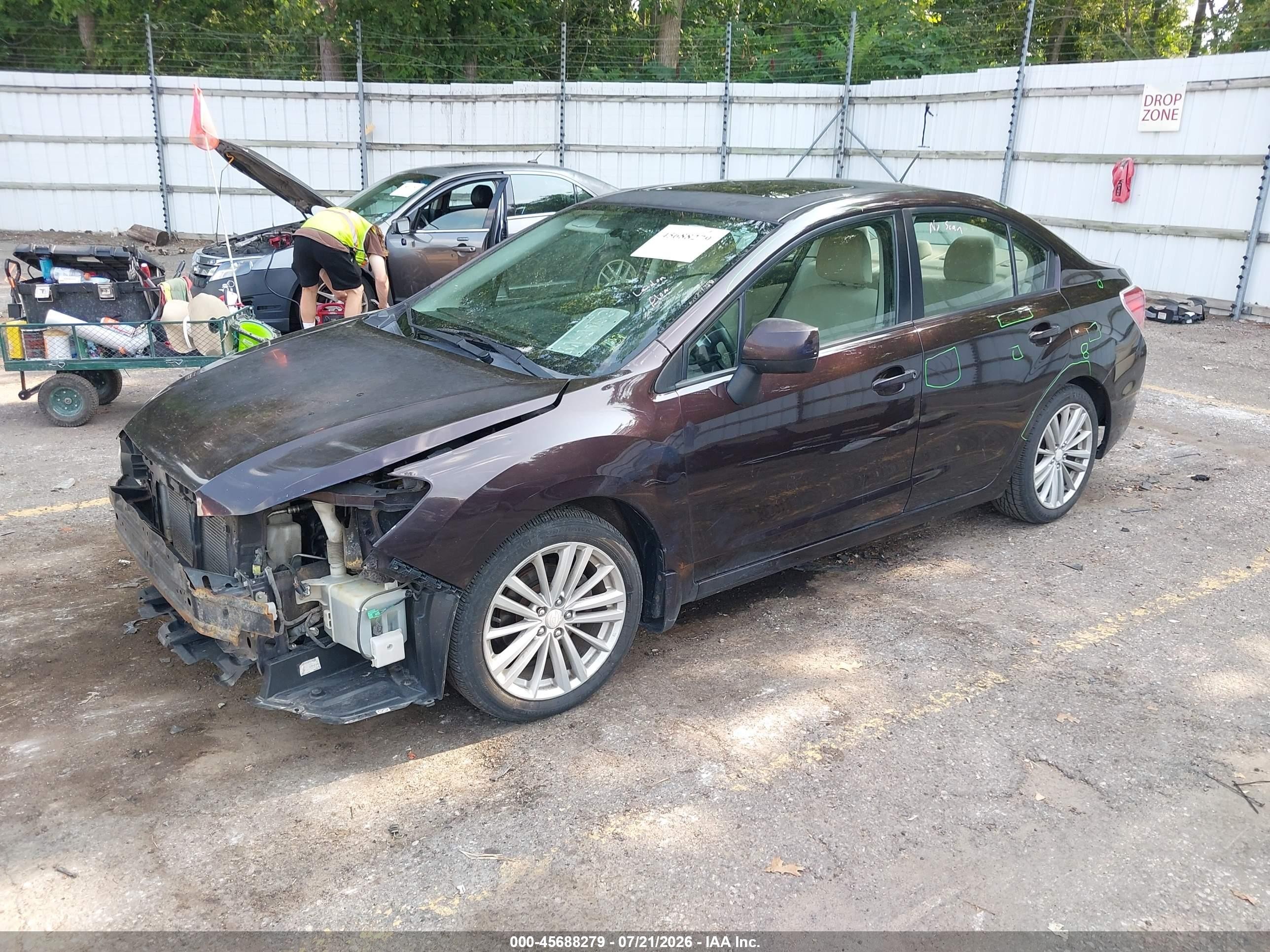 2012 Subaru Impreza 2.0i Premium Purple vin: JF1GJAF68CH005634
