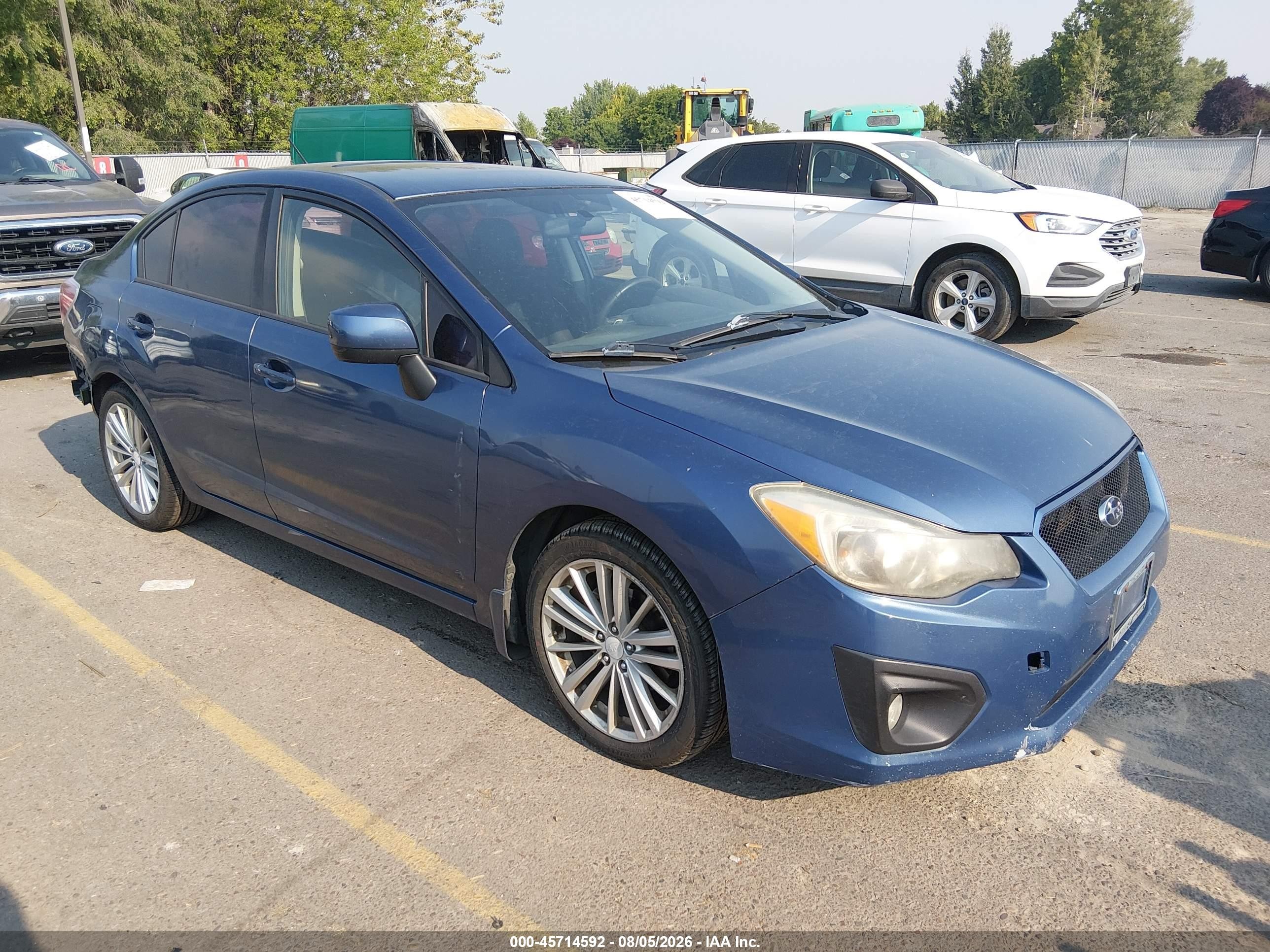 2012 Subaru Impreza 2.0i Premium Blue vin: JF1GJAF68CH011286