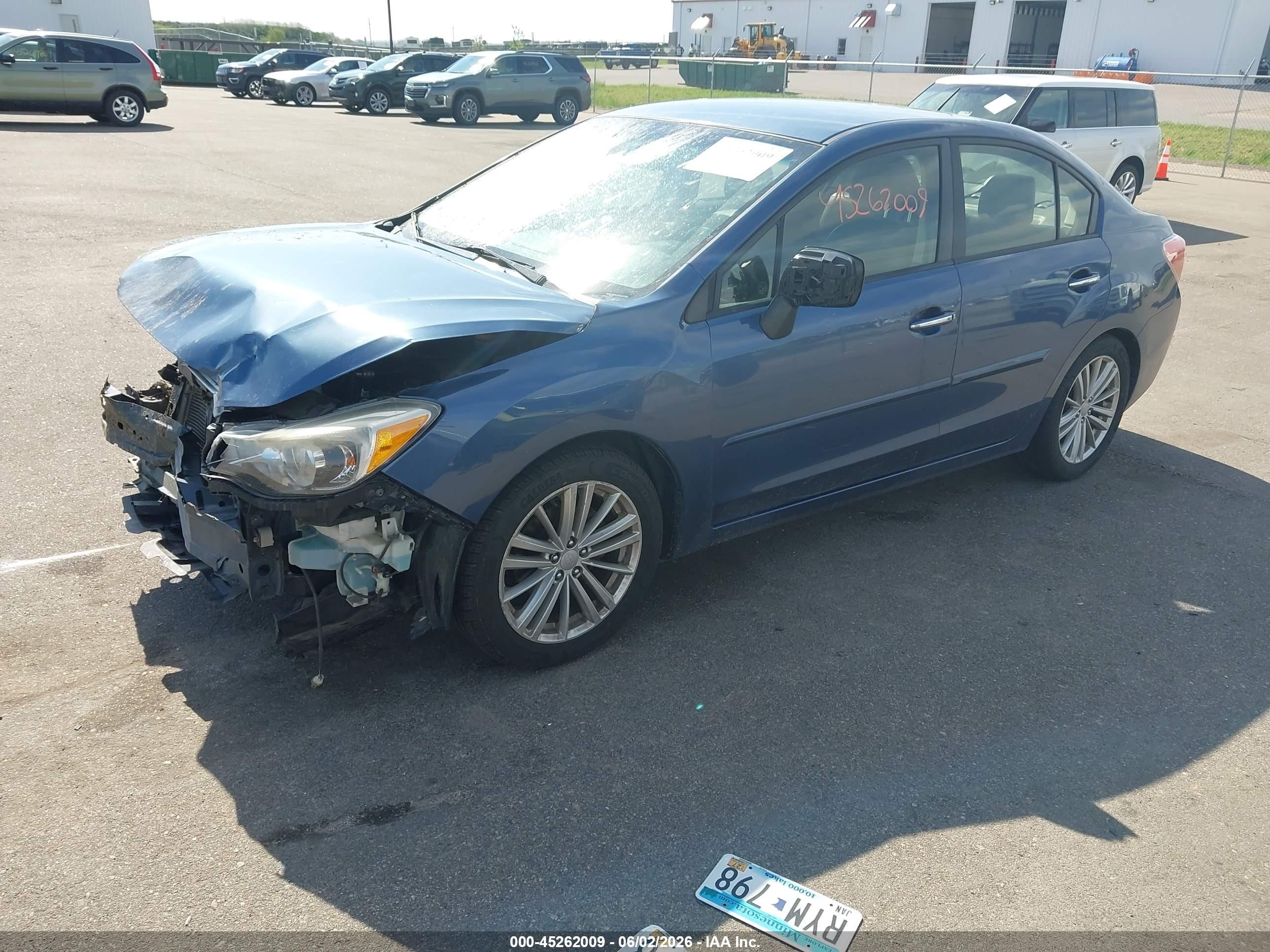 2013 Subaru Impreza 2.0i Limited Blue vin: JF1GJAG66DH007219