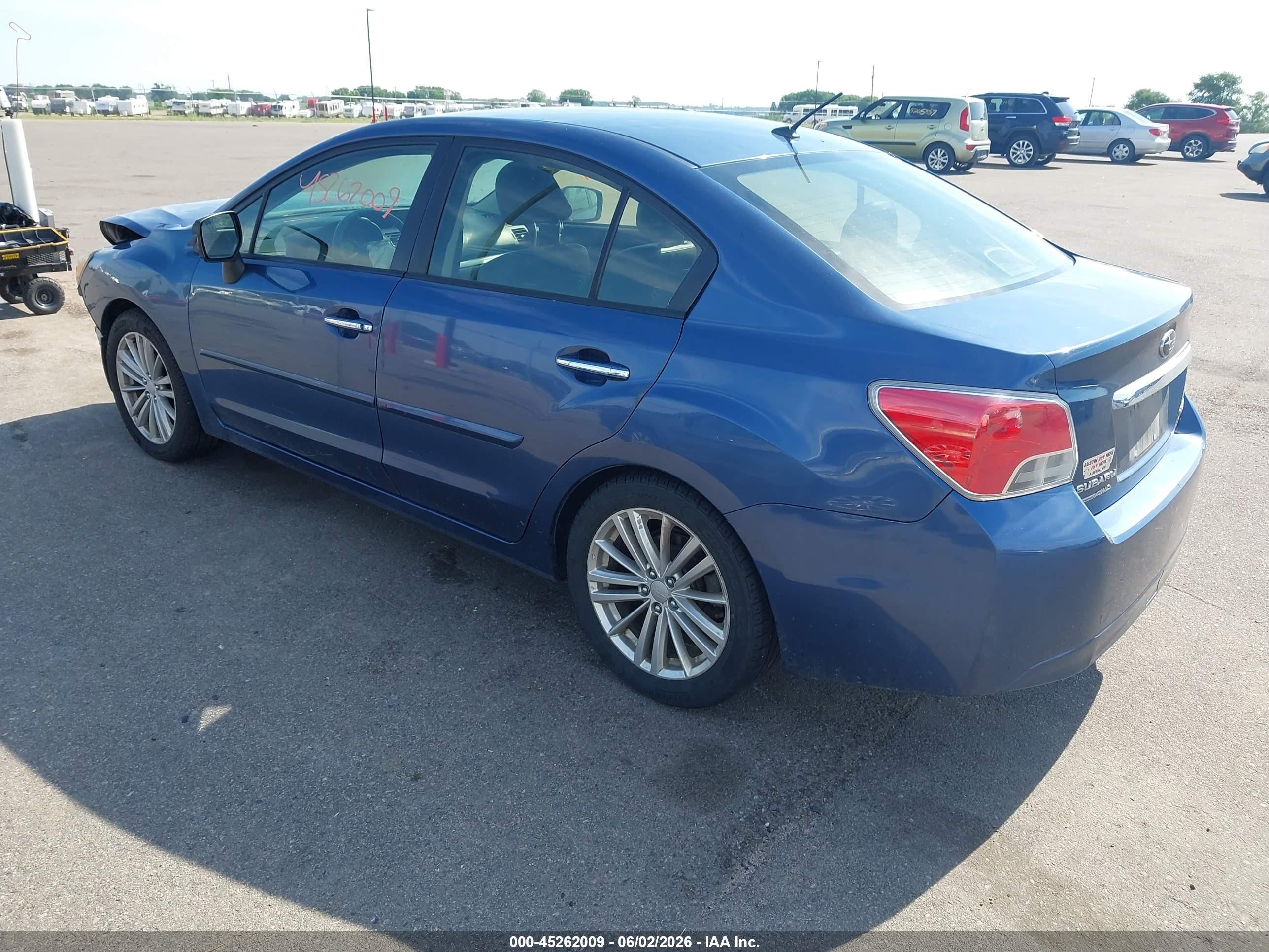 2013 Subaru Impreza 2.0i Limited Blue vin: JF1GJAG66DH007219
