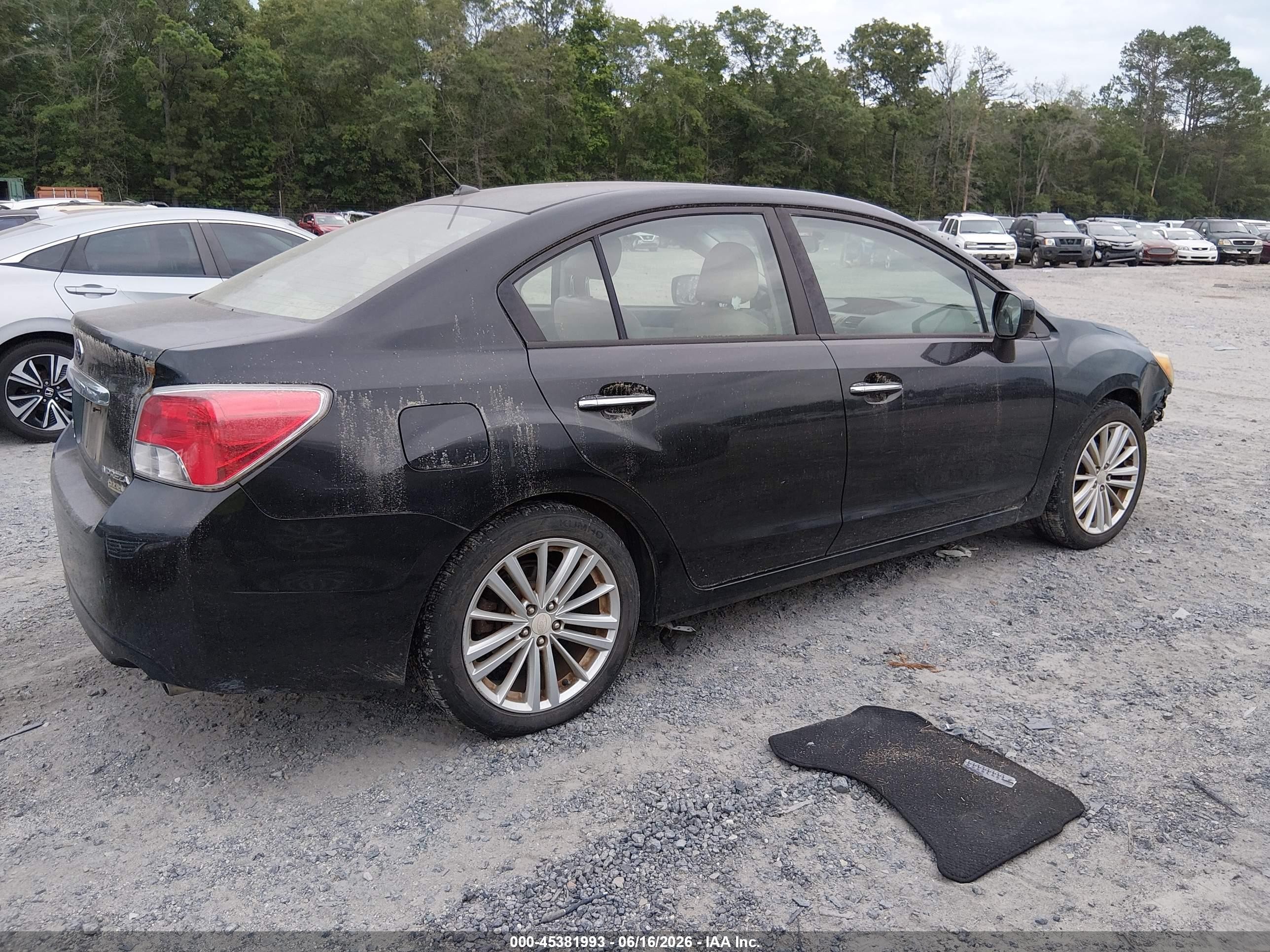 2012 Subaru Impreza 2.0i Limited Black vin: JF1GJAG67CH005185