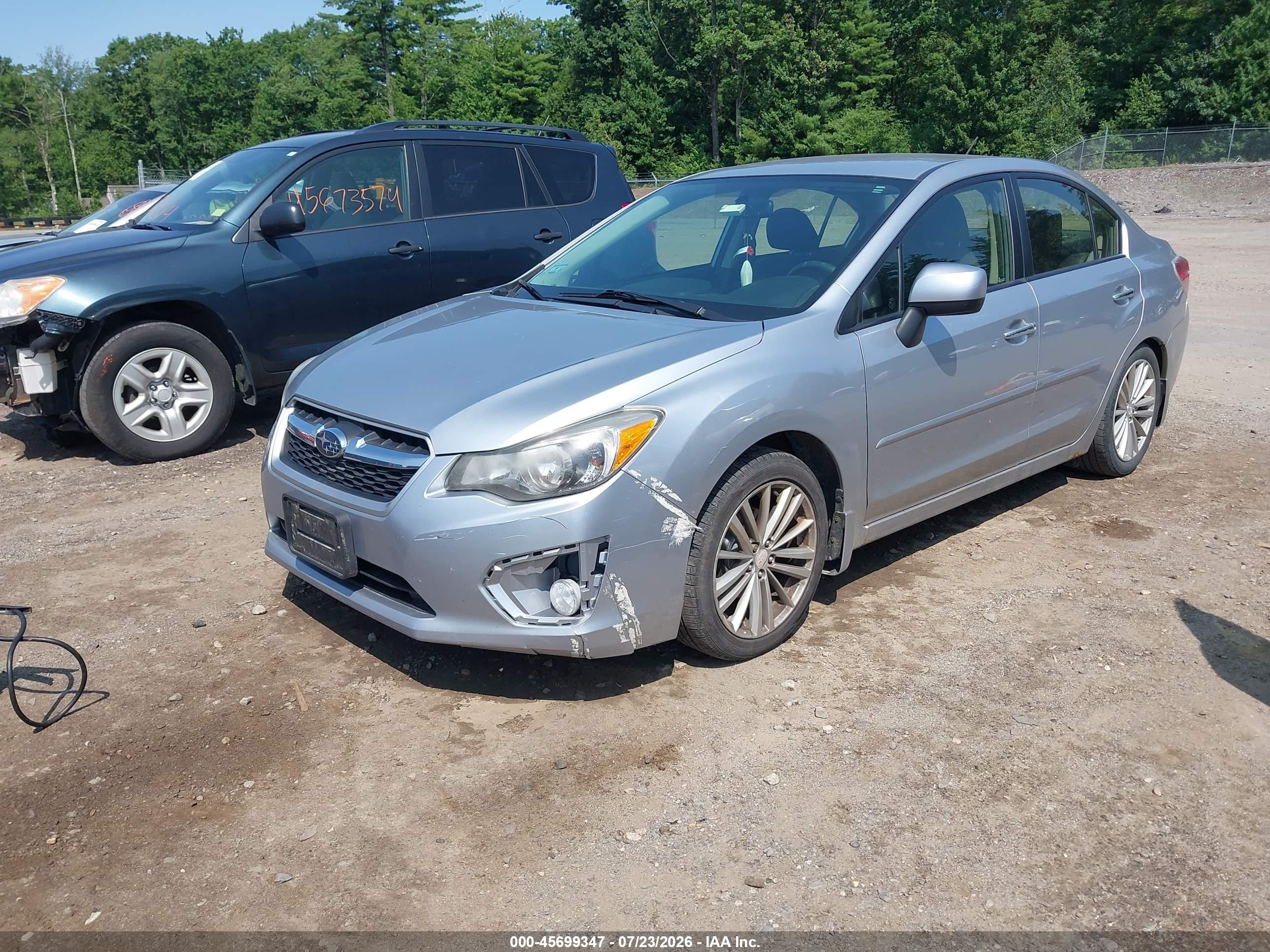 2014 Subaru Impreza 2.0i Limited Серебряный vin: JF1GJAG67EH018909