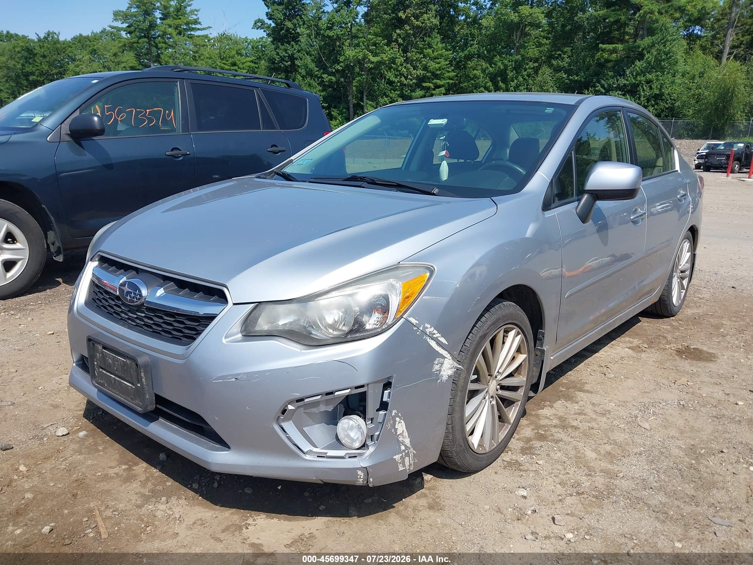 2014 Subaru Impreza 2.0i Limited Серебряный vin: JF1GJAG67EH018909