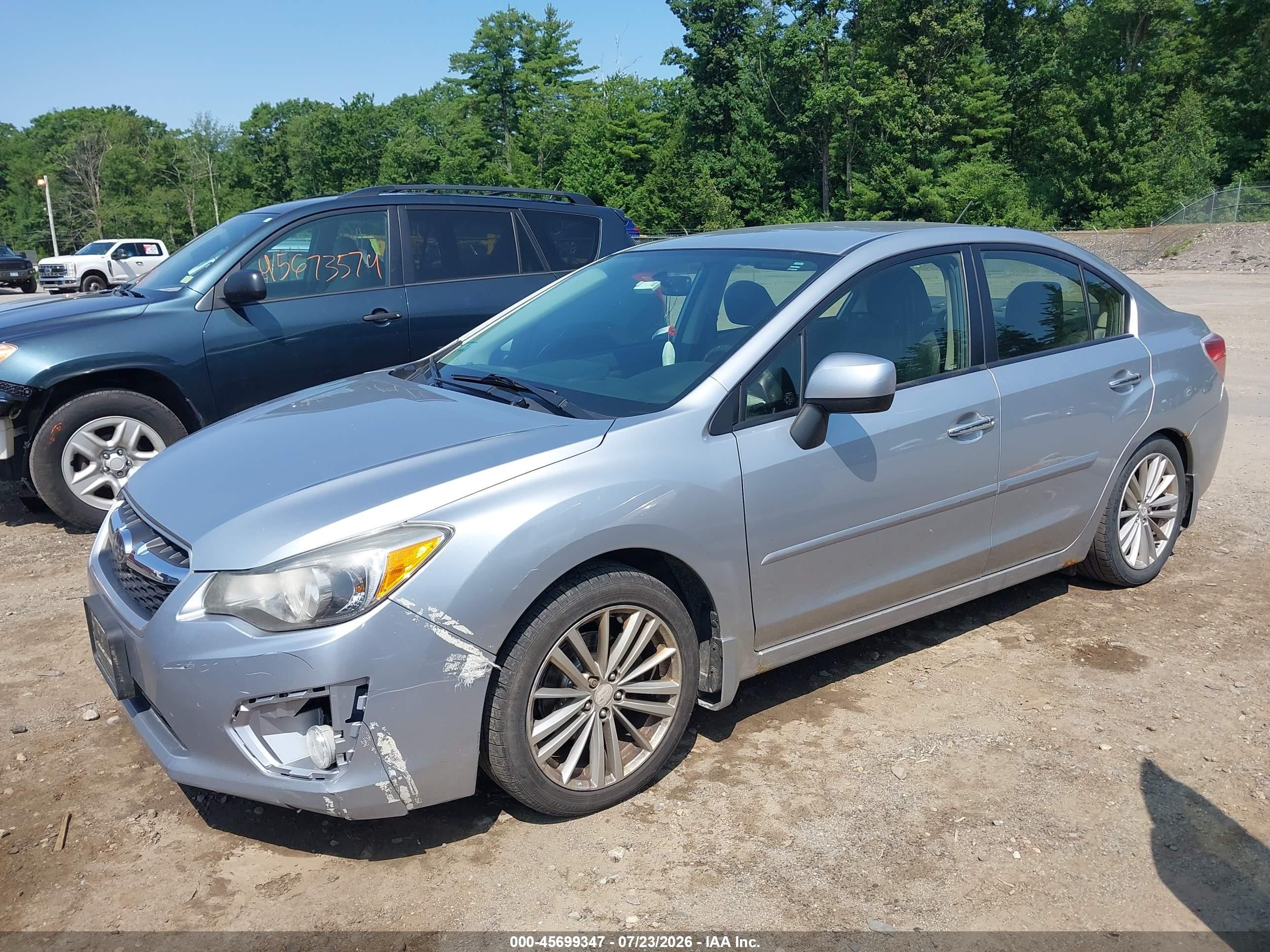2014 Subaru Impreza 2.0i Limited Серебряный vin: JF1GJAG67EH018909