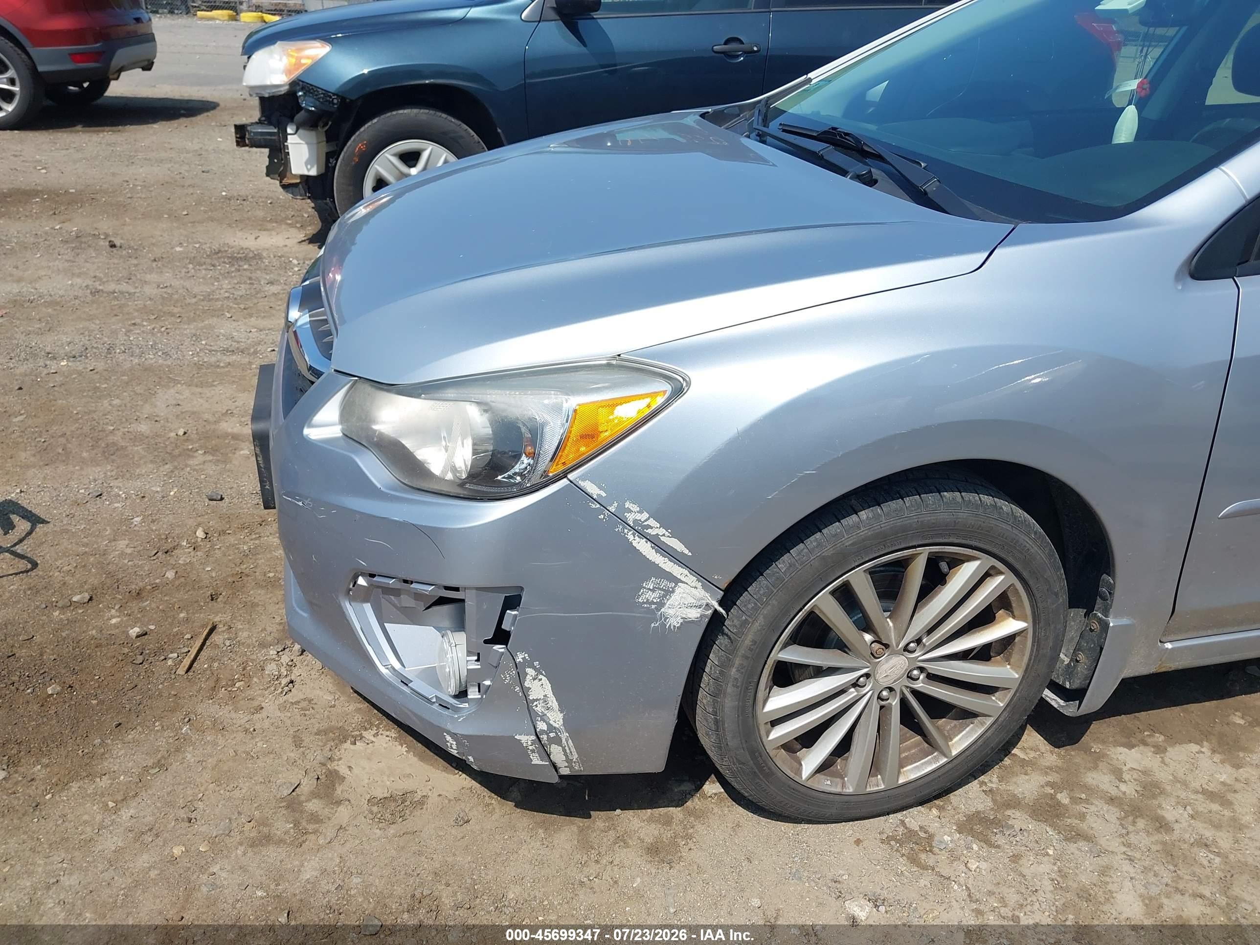 2014 Subaru Impreza 2.0i Limited Серебряный vin: JF1GJAG67EH018909