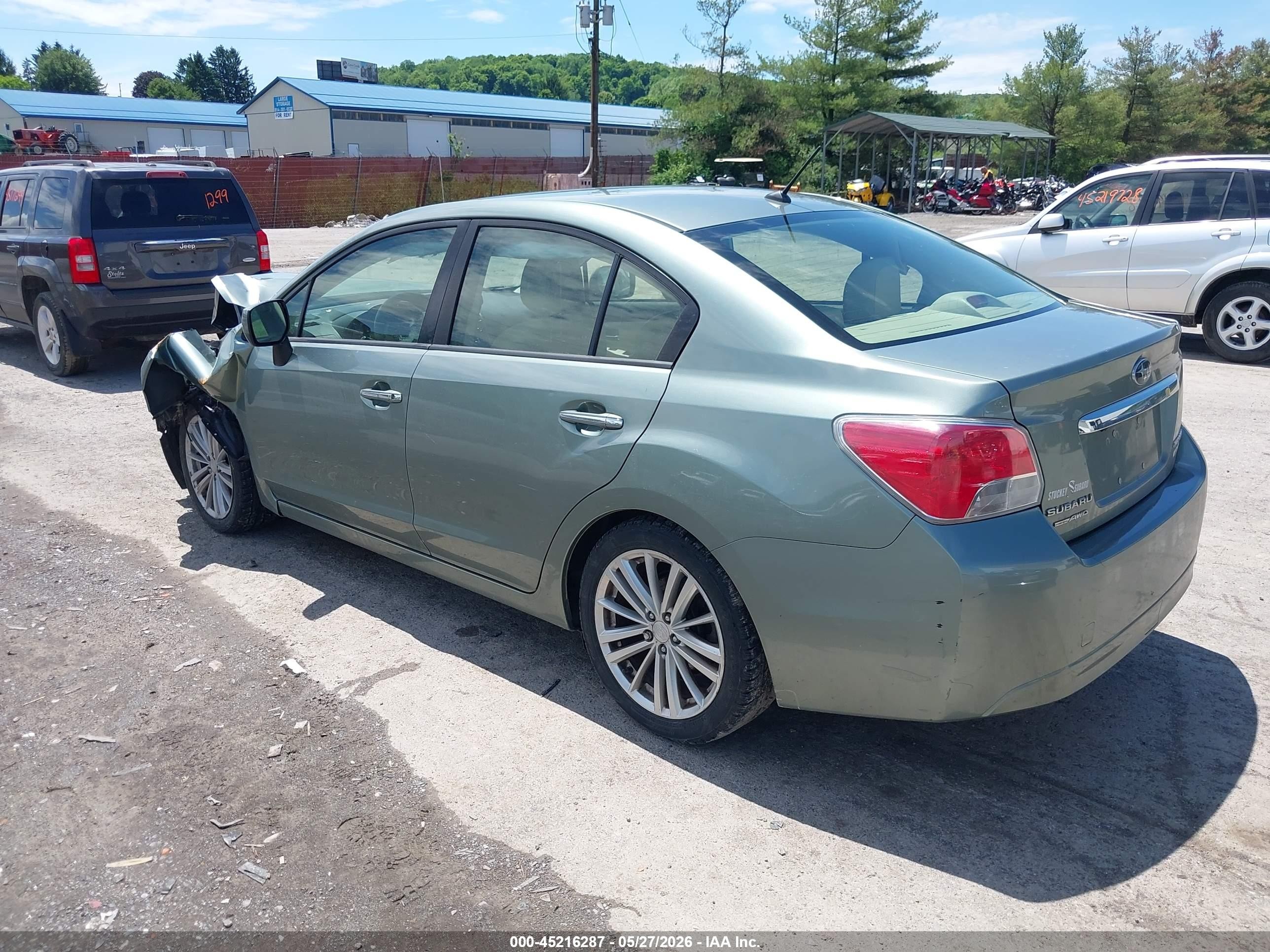 2014 Subaru Impreza 2.0i Limited Green vin: JF1GJAG69EH023058