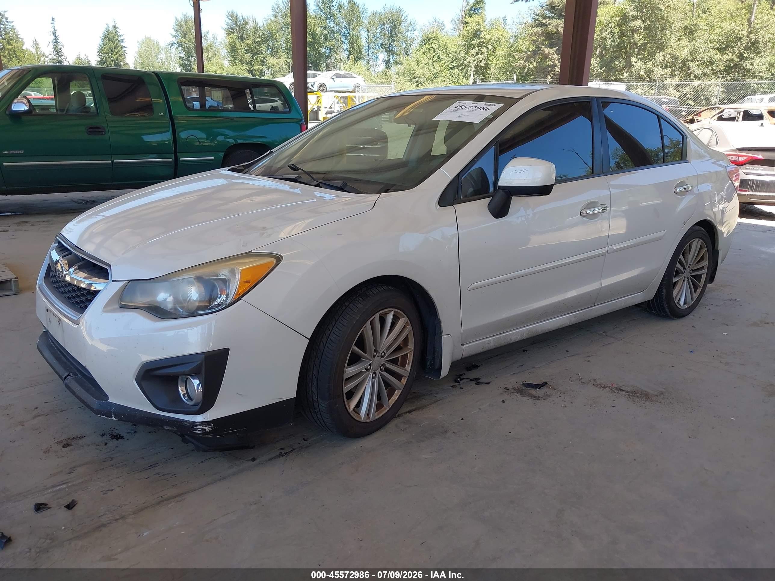 2013 Subaru Impreza 2.0i Limited White vin: JF1GJAH62DH008317