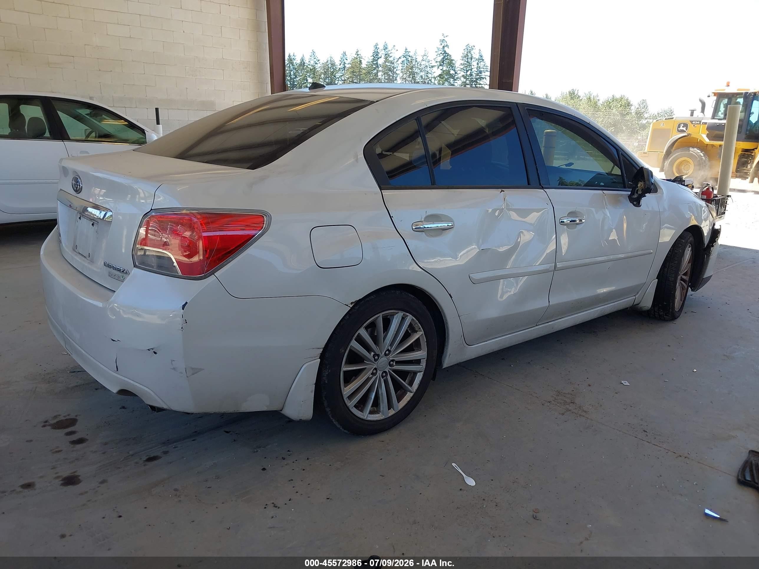2013 Subaru Impreza 2.0i Limited White vin: JF1GJAH62DH008317
