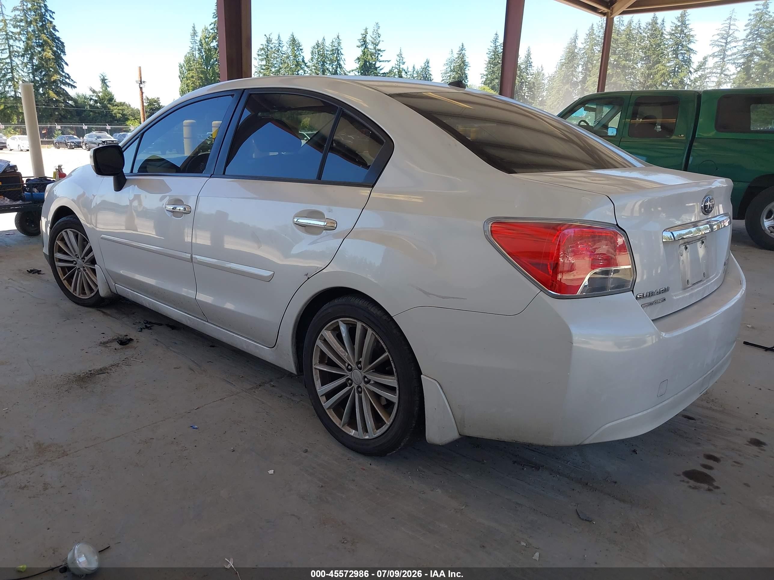 2013 Subaru Impreza 2.0i Limited White vin: JF1GJAH62DH008317