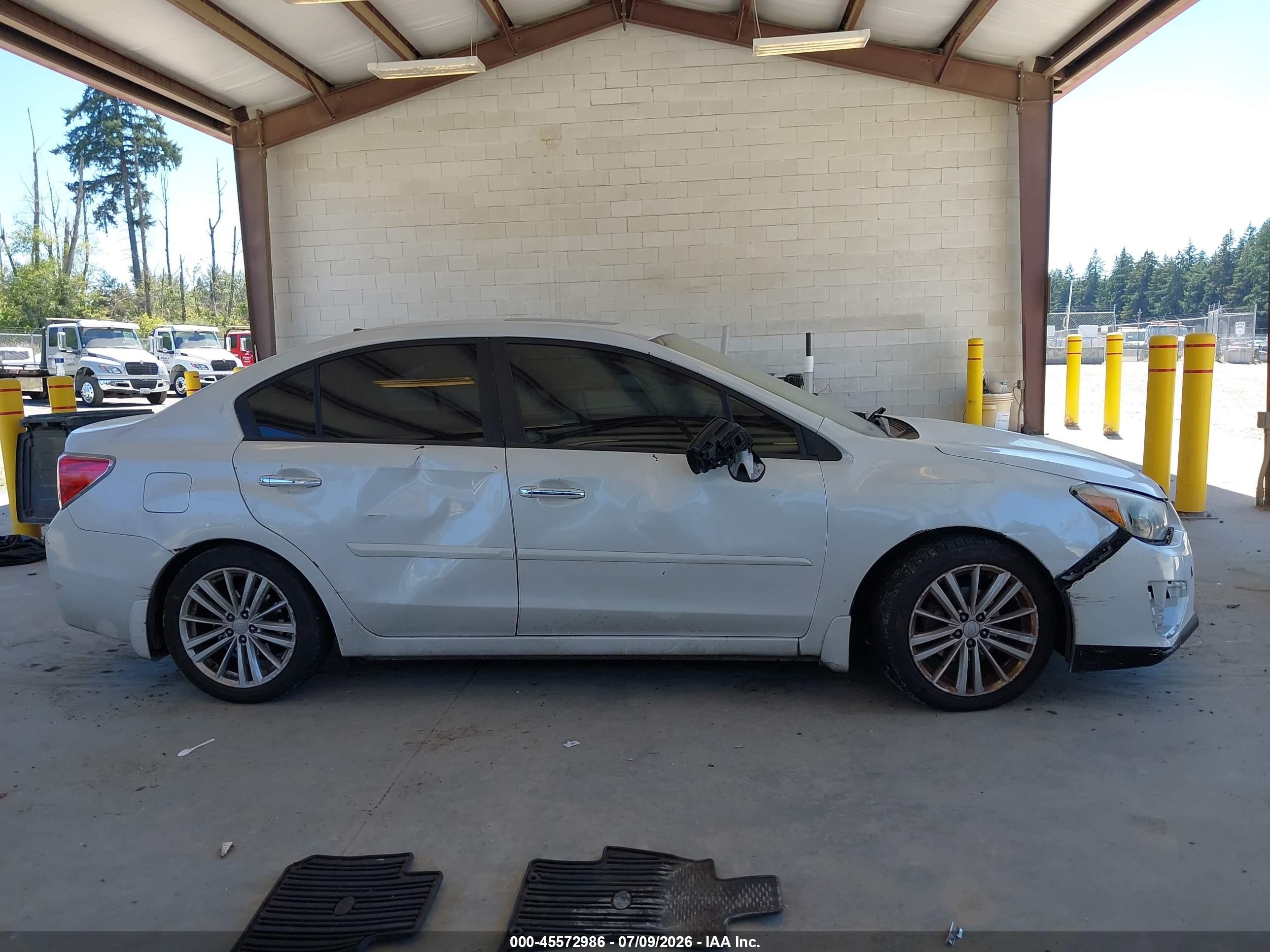 2013 Subaru Impreza 2.0i Limited White vin: JF1GJAH62DH008317