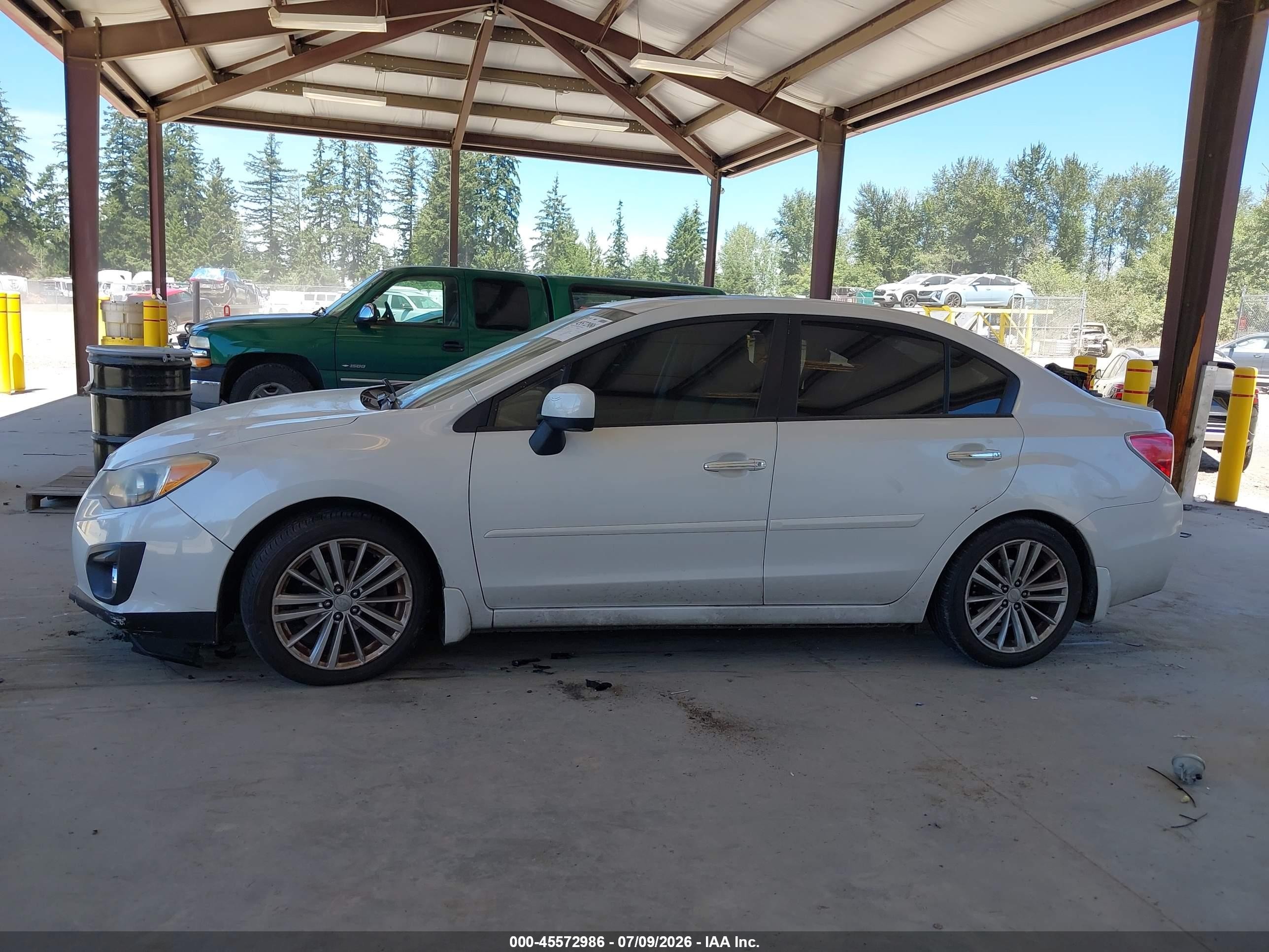 2013 Subaru Impreza 2.0i Limited White vin: JF1GJAH62DH008317