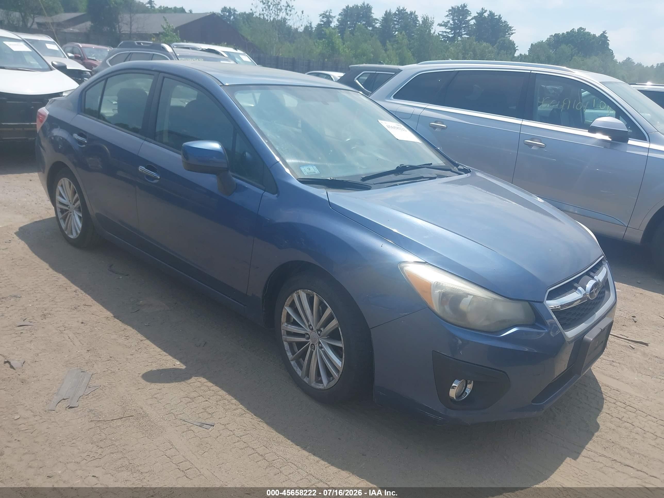 2013 Subaru Impreza 2.0i Limited Blue vin: JF1GJAH63DH013624