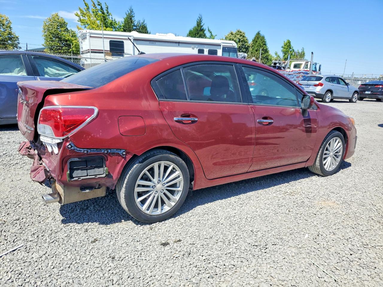 2012 Subaru Impreza Limited Burgundy vin: JF1GJAH67CH023362
