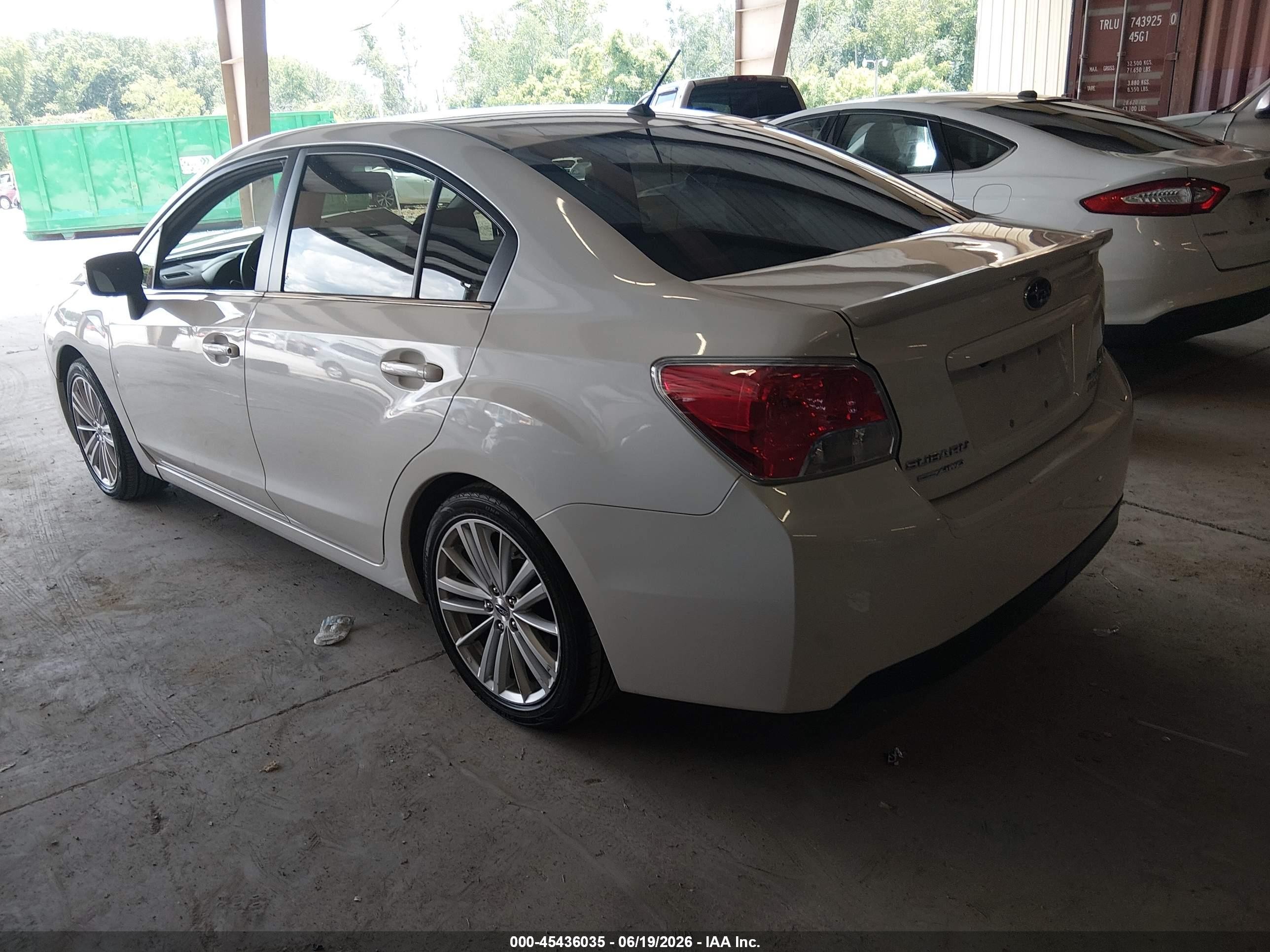 2015 Subaru Impreza 2.0i Premium White vin: JF1GJAK60FH015536