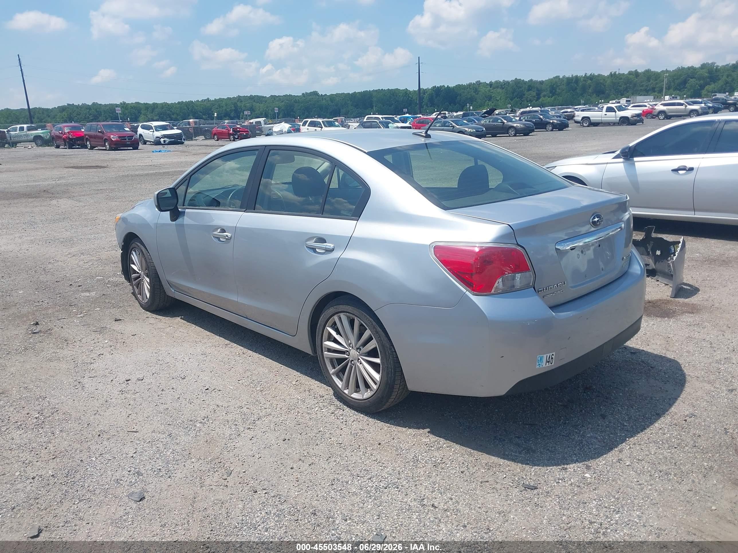 2013 Subaru Impreza 2.0i Limited Silver vin: JF1GJAK61DH030950