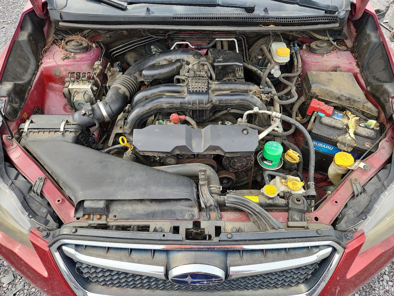 2015 Subaru Impreza Premium Plus Burgundy vin: JF1GJAK65FH007657