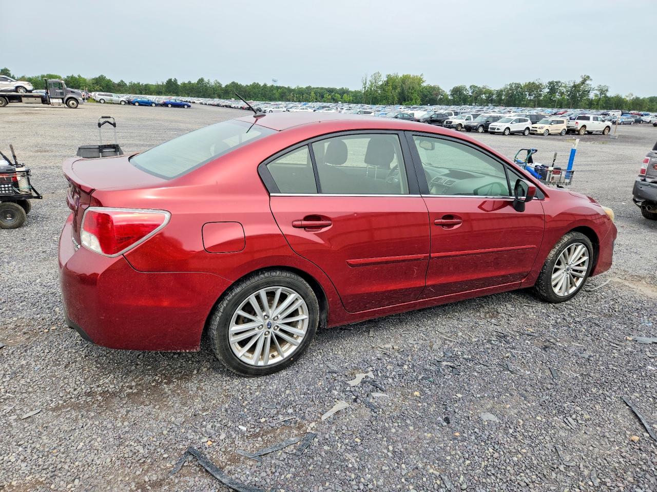 2015 Subaru Impreza Premium Plus Burgundy vin: JF1GJAK65FH007657