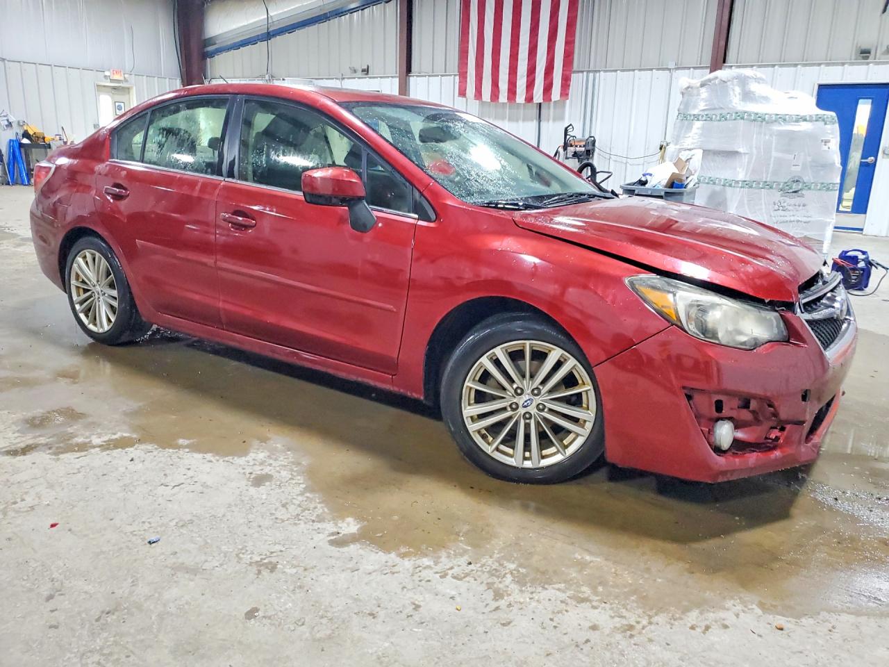2015 Subaru Impreza Premium Plus Темно-бордовый vin: JF1GJAK65FH010283