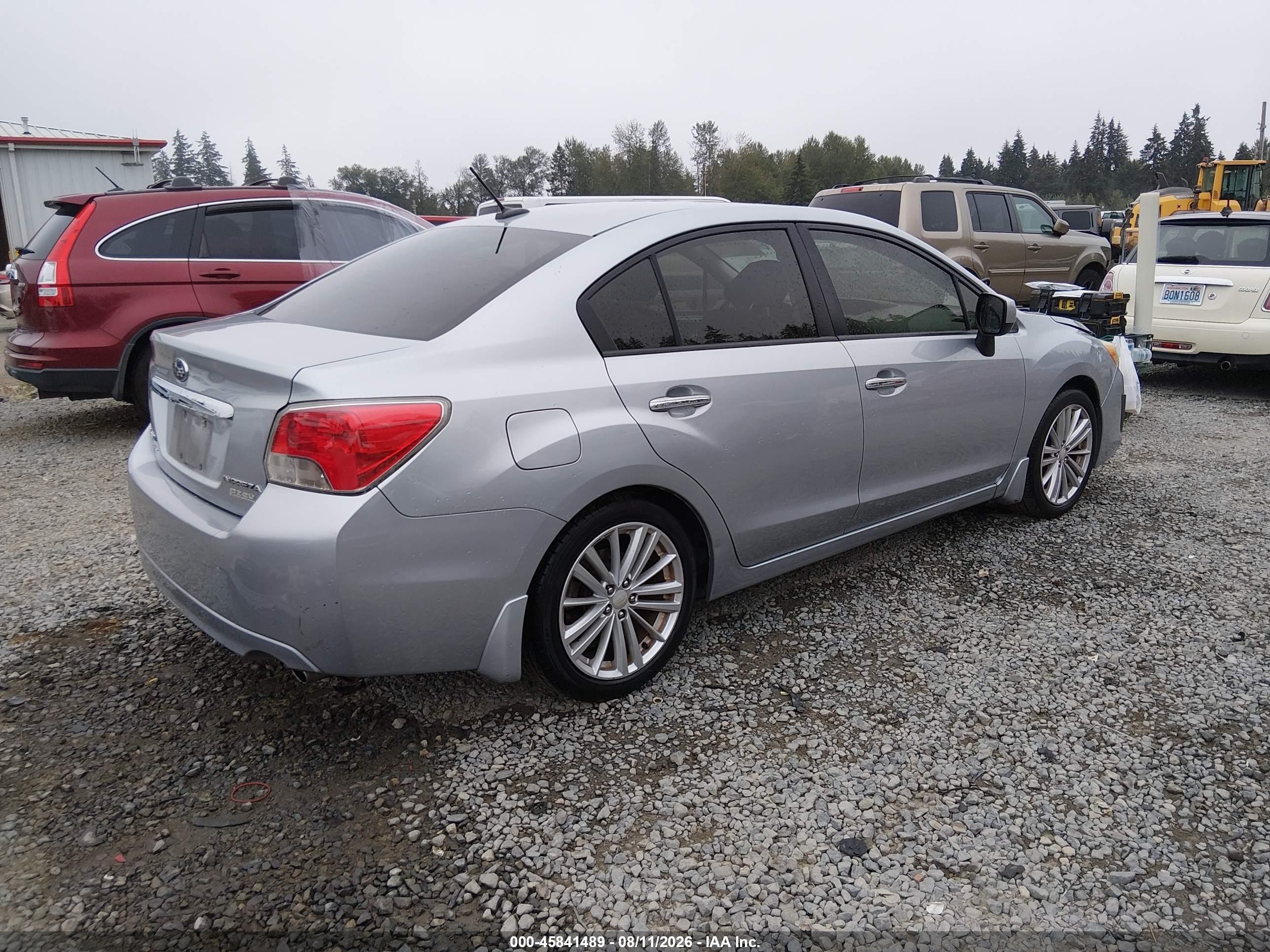 2013 Subaru Impreza 2.0i Limited Серебряный vin: JF1GJAK67DH010038