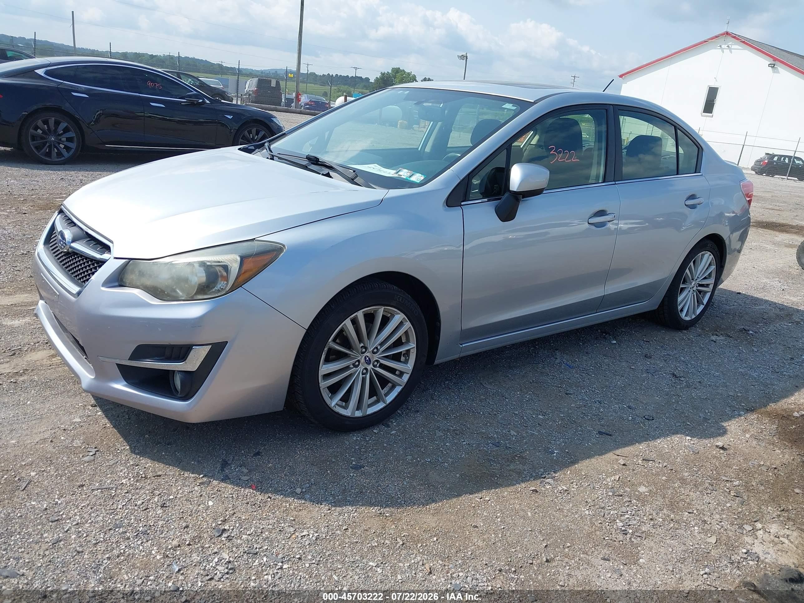2015 Subaru Impreza 2.0i Premium Серебряный vin: JF1GJAK67FH005991