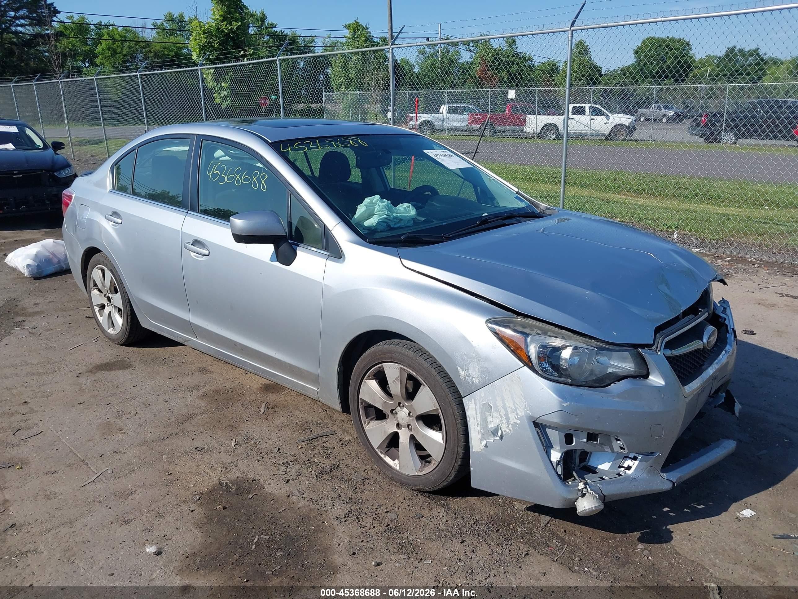 2015 Subaru Impreza 2.0i Premium Silver vin: JF1GJAK69FH021738