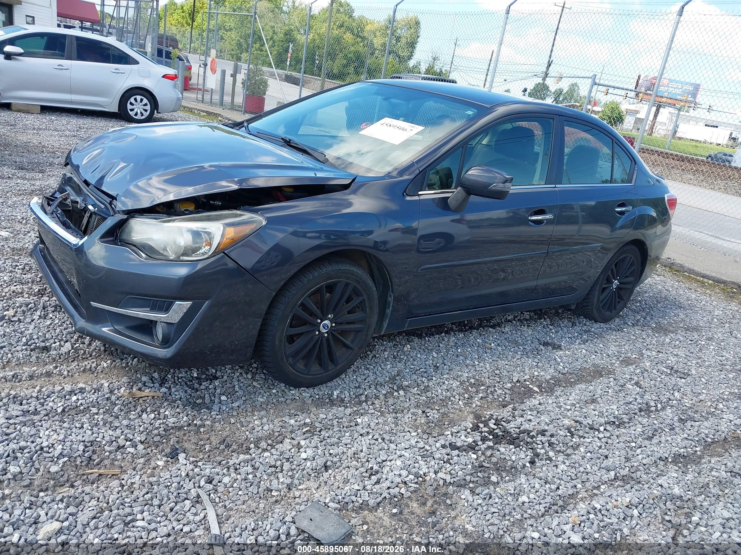 2015 Subaru Impreza 2.0i Limited Gray vin: JF1GJAM69FH022689