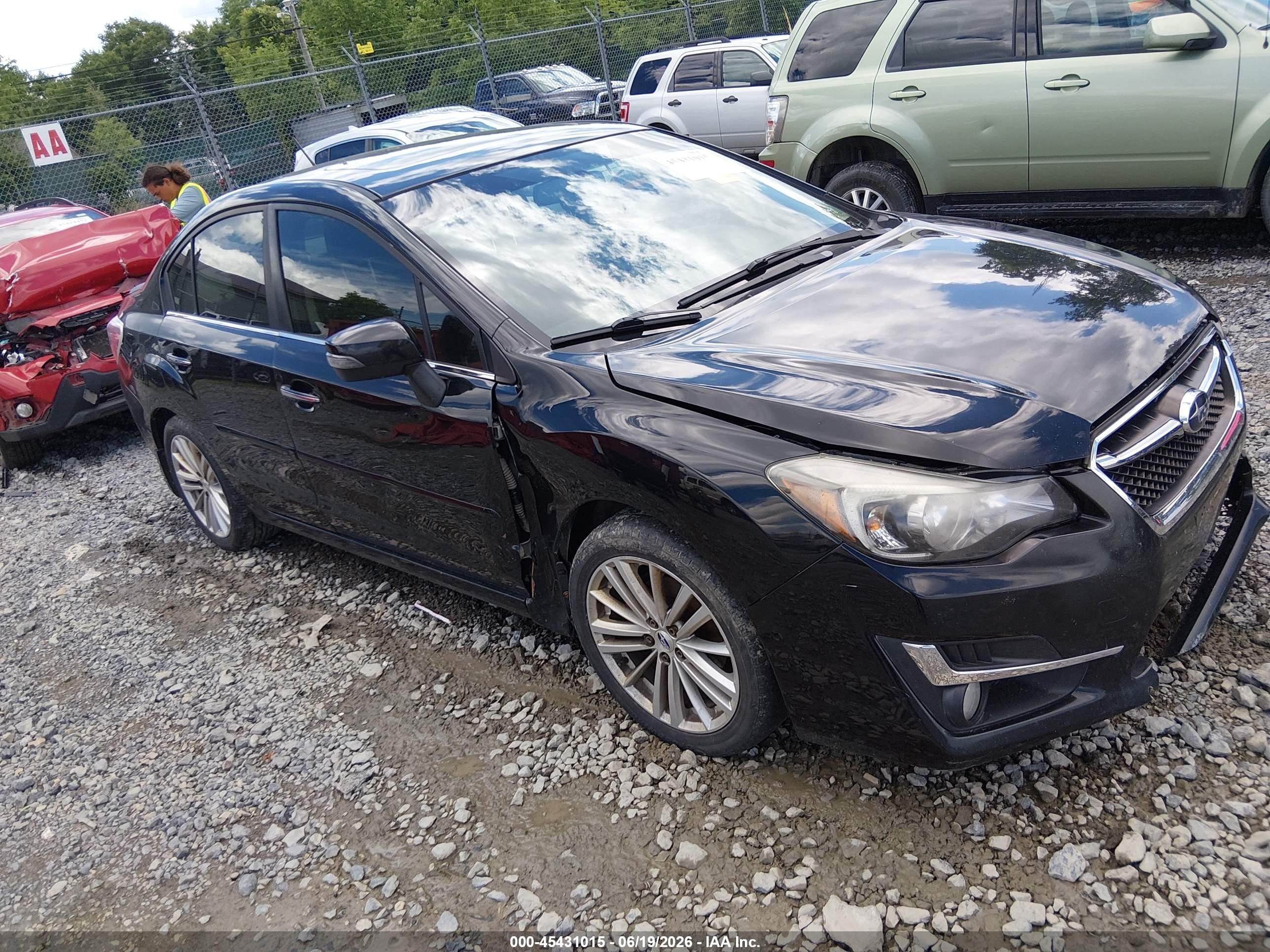 2015 Subaru Impreza 2.0i Limited Черный vin: JF1GJAN61FH018344