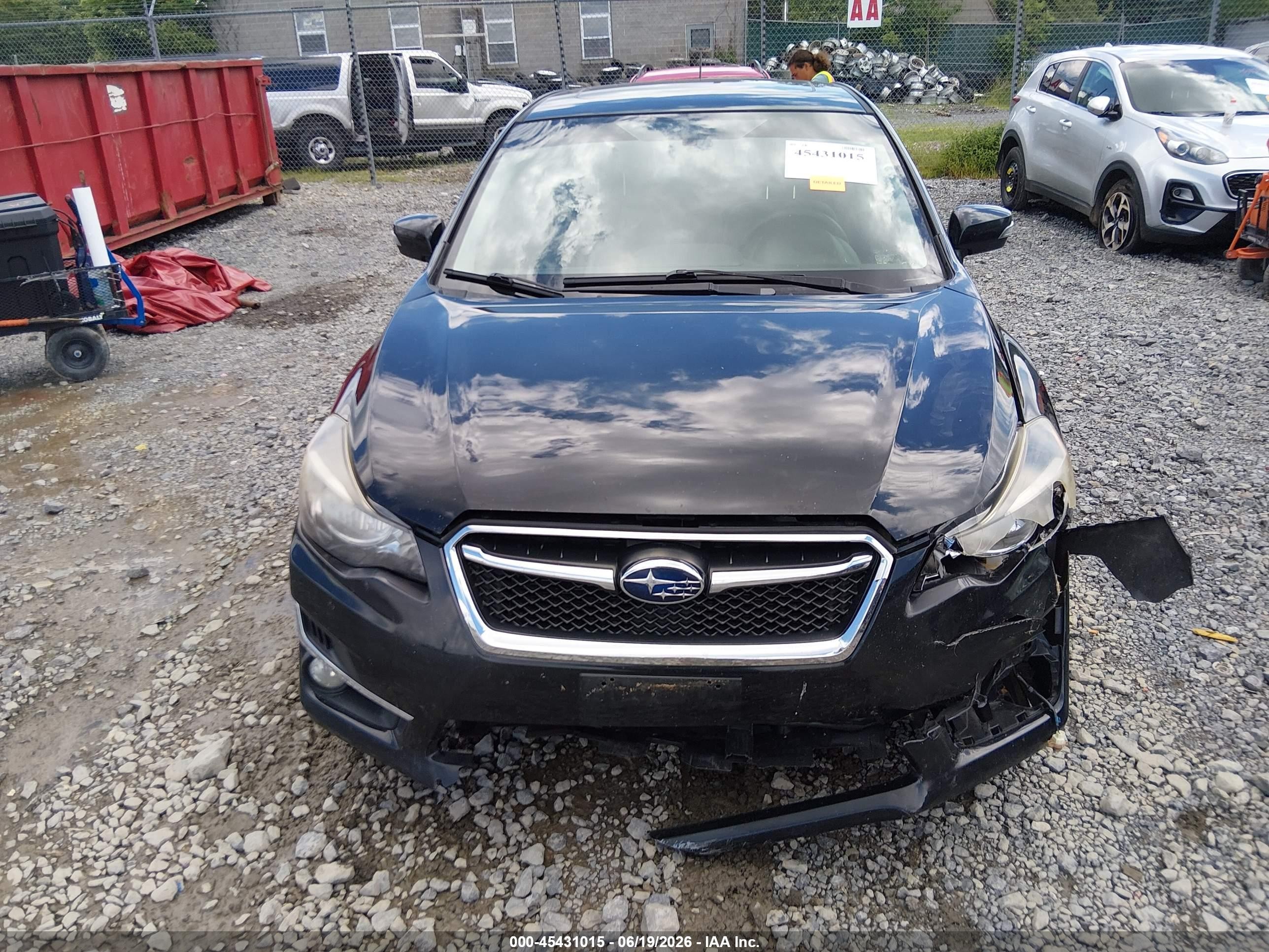 2015 Subaru Impreza 2.0i Limited Черный vin: JF1GJAN61FH018344