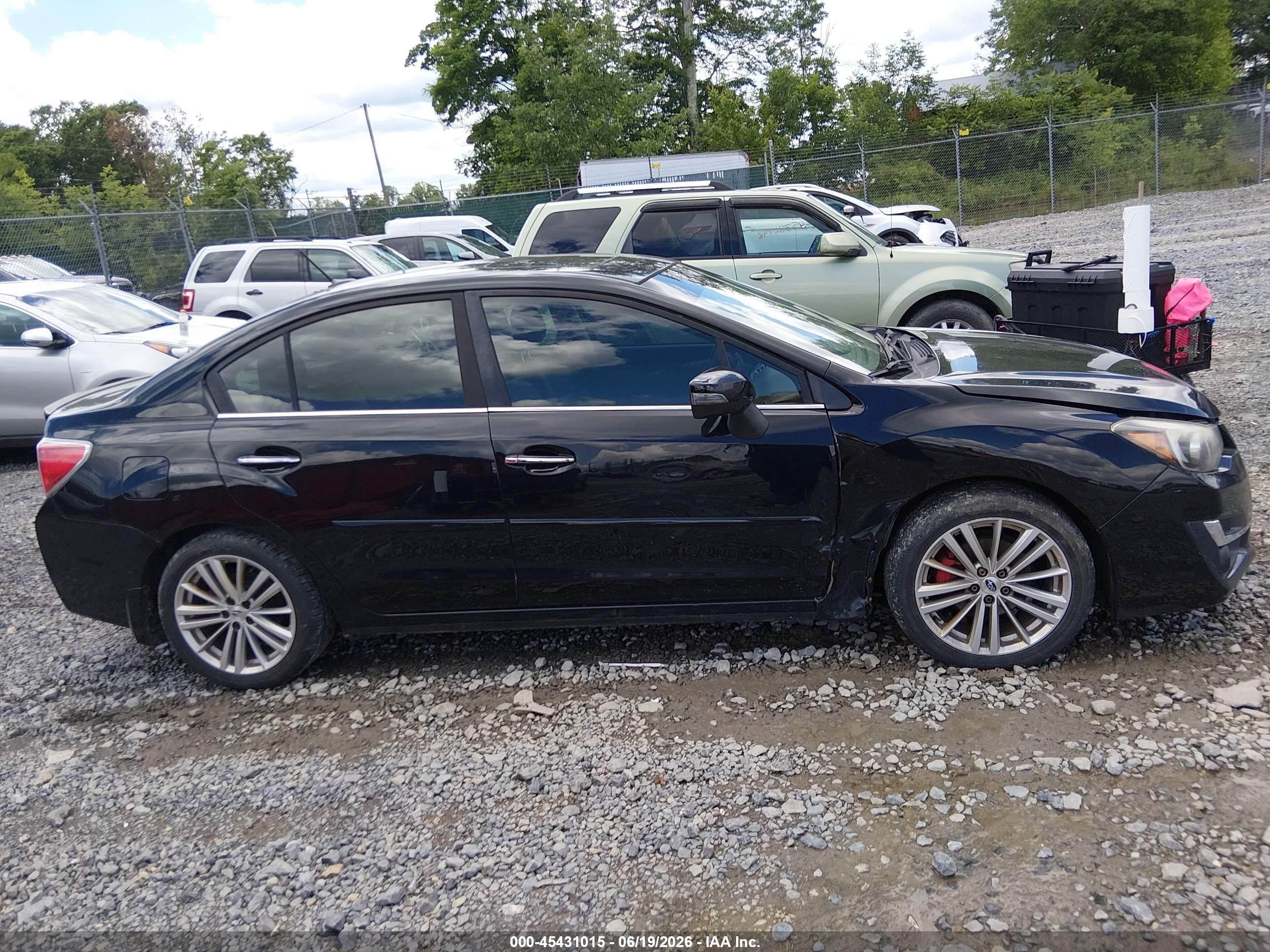 2015 Subaru Impreza 2.0i Limited Черный vin: JF1GJAN61FH018344