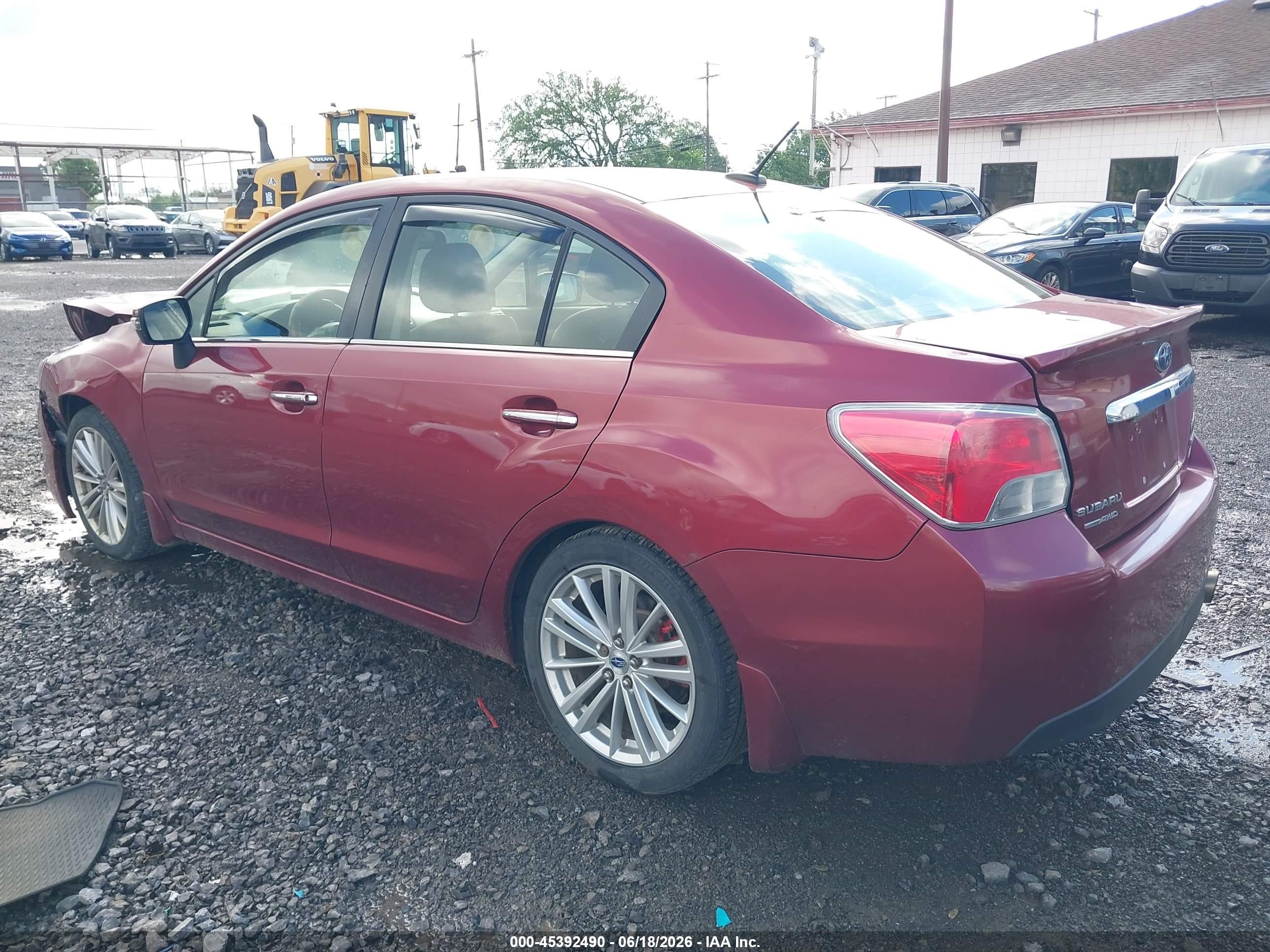2015 Subaru Impreza 2.0i Limited Красный vin: JF1GJAN64FH017947