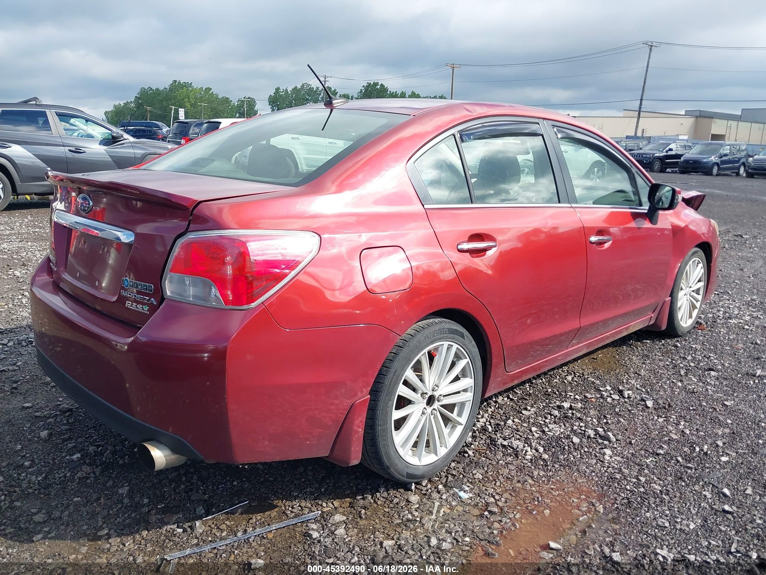 2015 Subaru Impreza 2.0i Limited Красный vin: JF1GJAN64FH017947