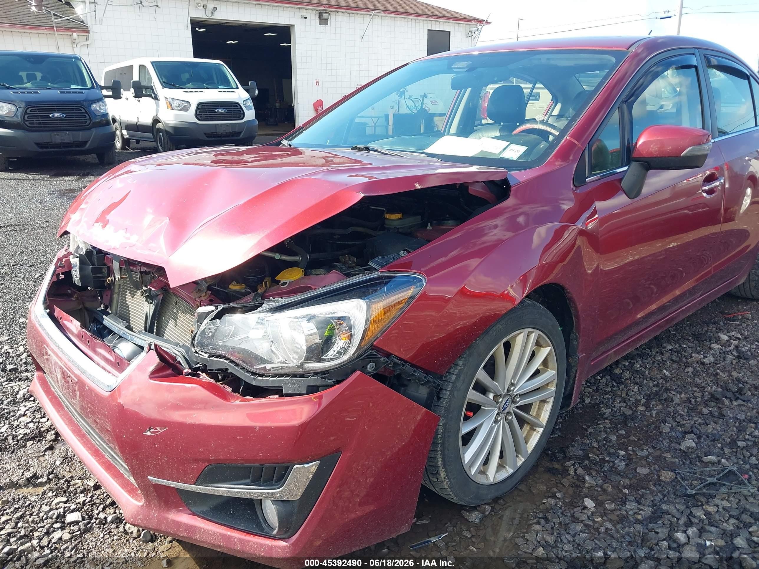2015 Subaru Impreza 2.0i Limited Красный vin: JF1GJAN64FH017947