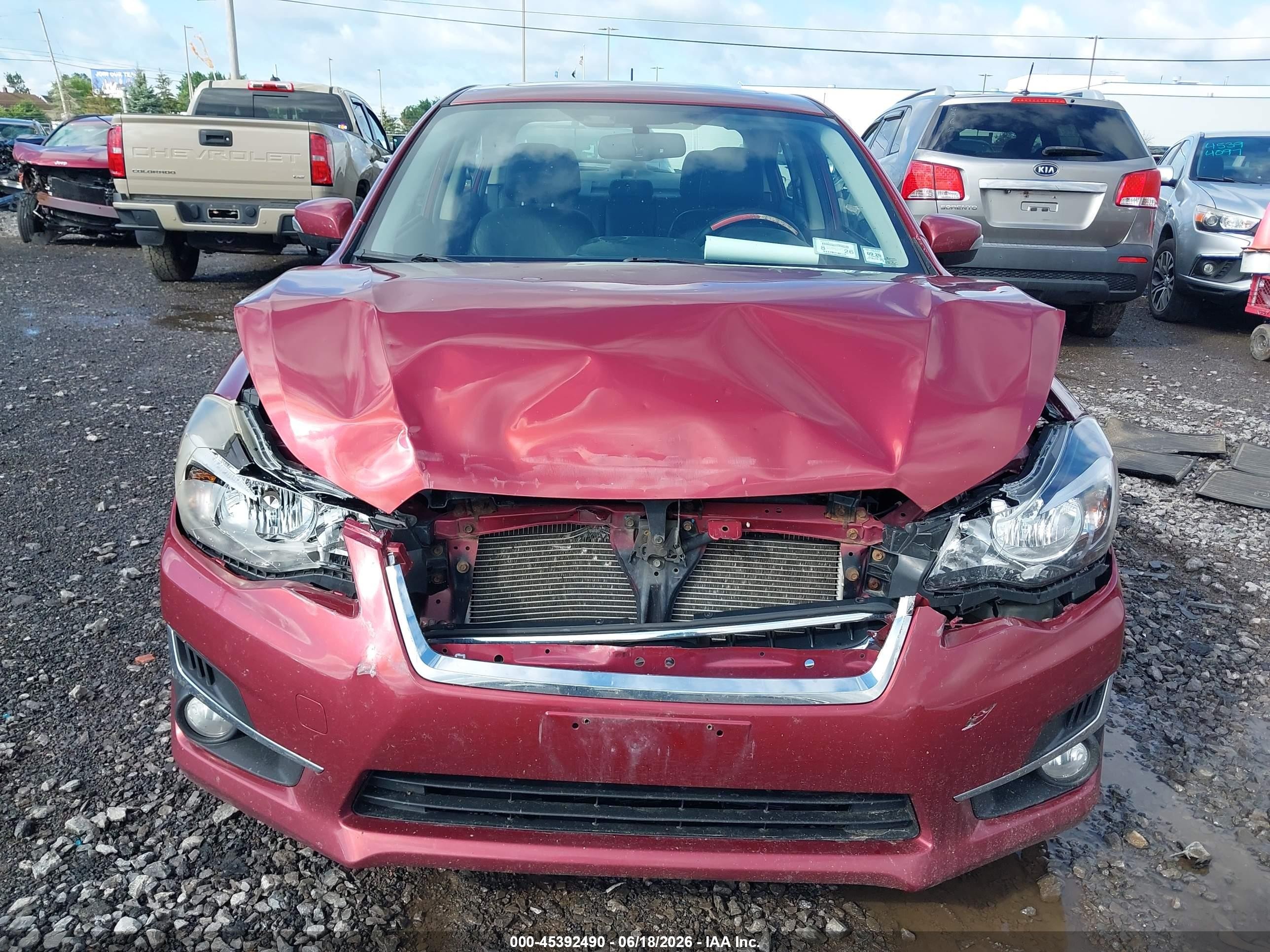 2015 Subaru Impreza 2.0i Limited Красный vin: JF1GJAN64FH017947