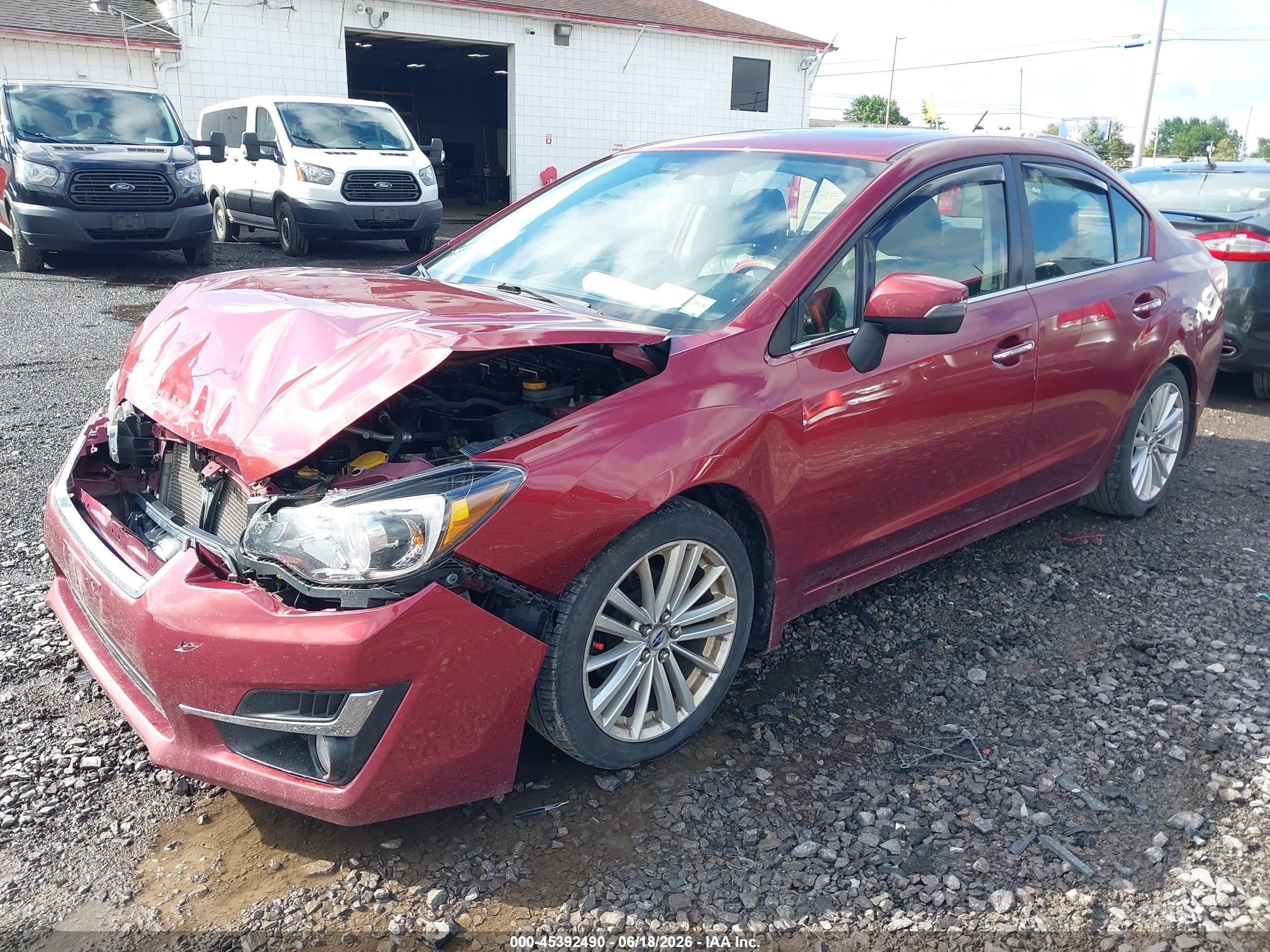 2015 Subaru Impreza 2.0i Limited Красный vin: JF1GJAN64FH017947