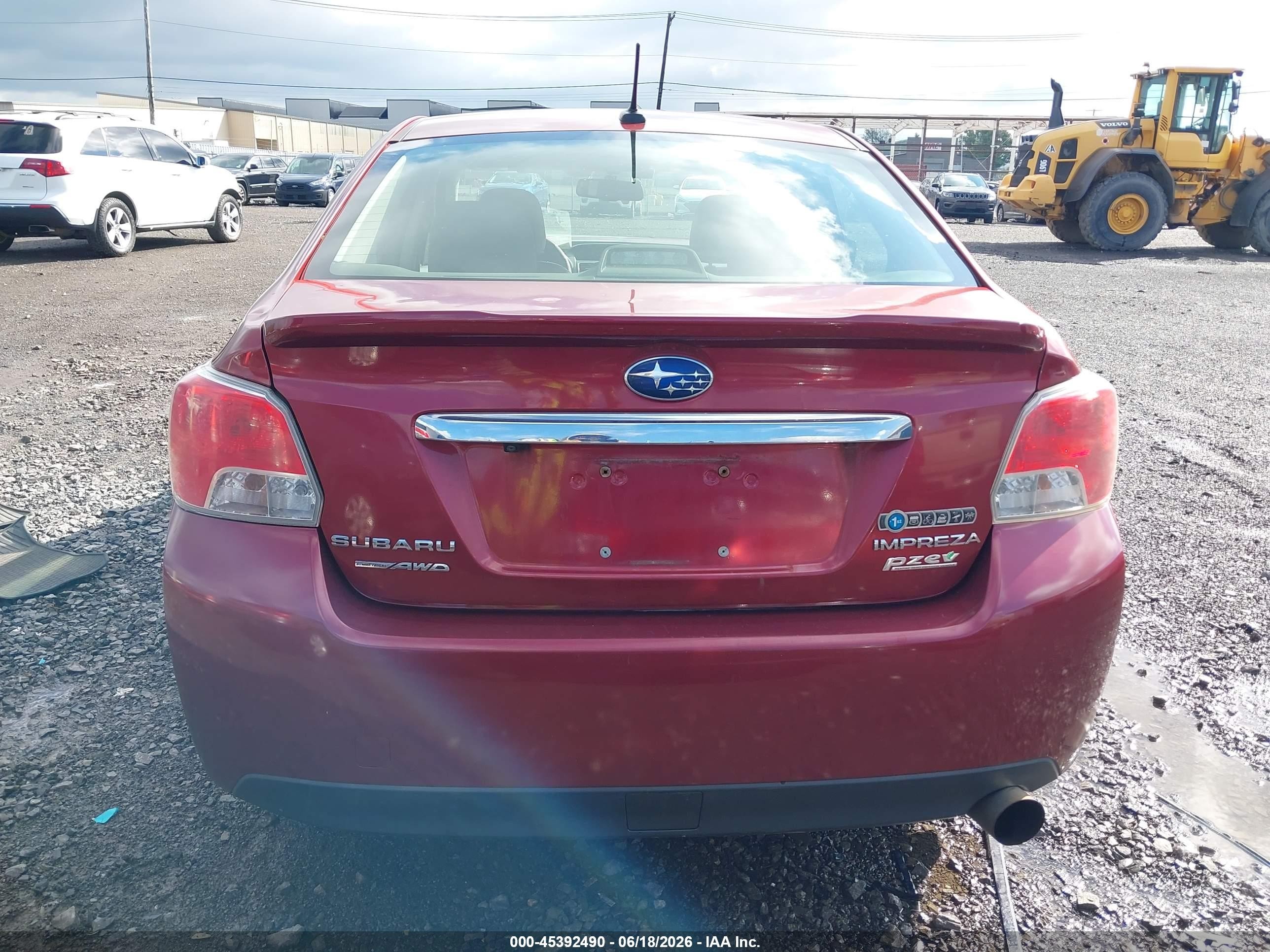 2015 Subaru Impreza 2.0i Limited Красный vin: JF1GJAN64FH017947