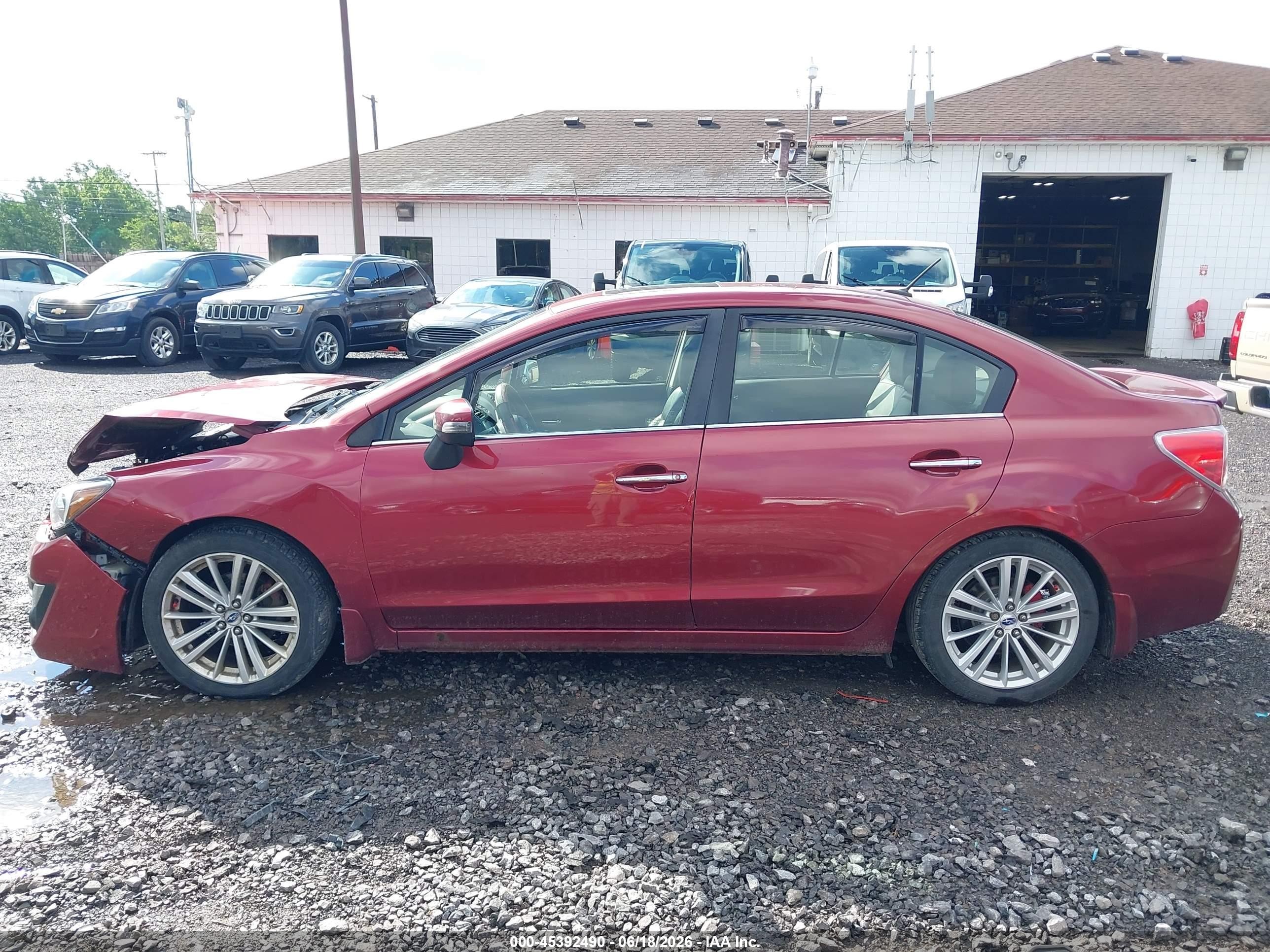 2015 Subaru Impreza 2.0i Limited Красный vin: JF1GJAN64FH017947