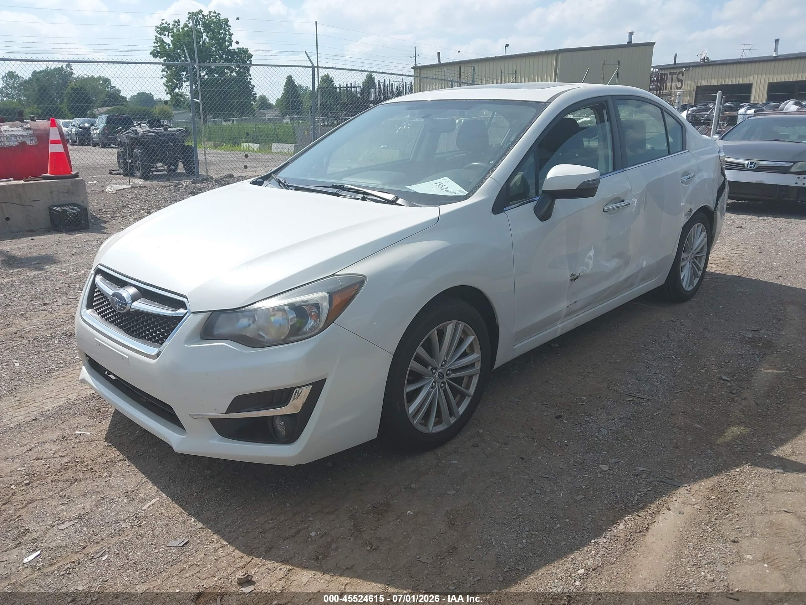 2015 Subaru Impreza 2.0i Limited White vin: JF1GJAS67FH013248