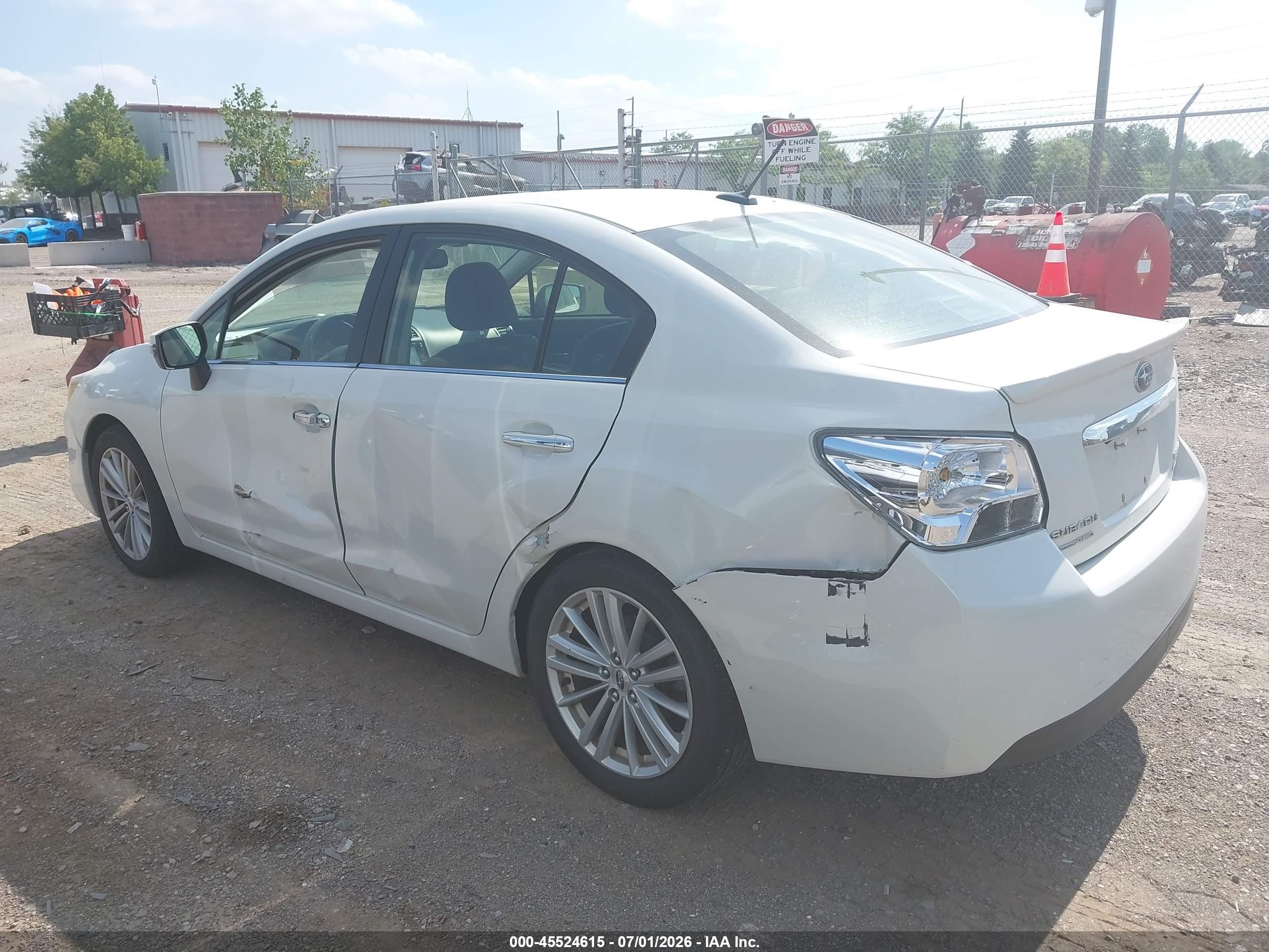 2015 Subaru Impreza 2.0i Limited White vin: JF1GJAS67FH013248