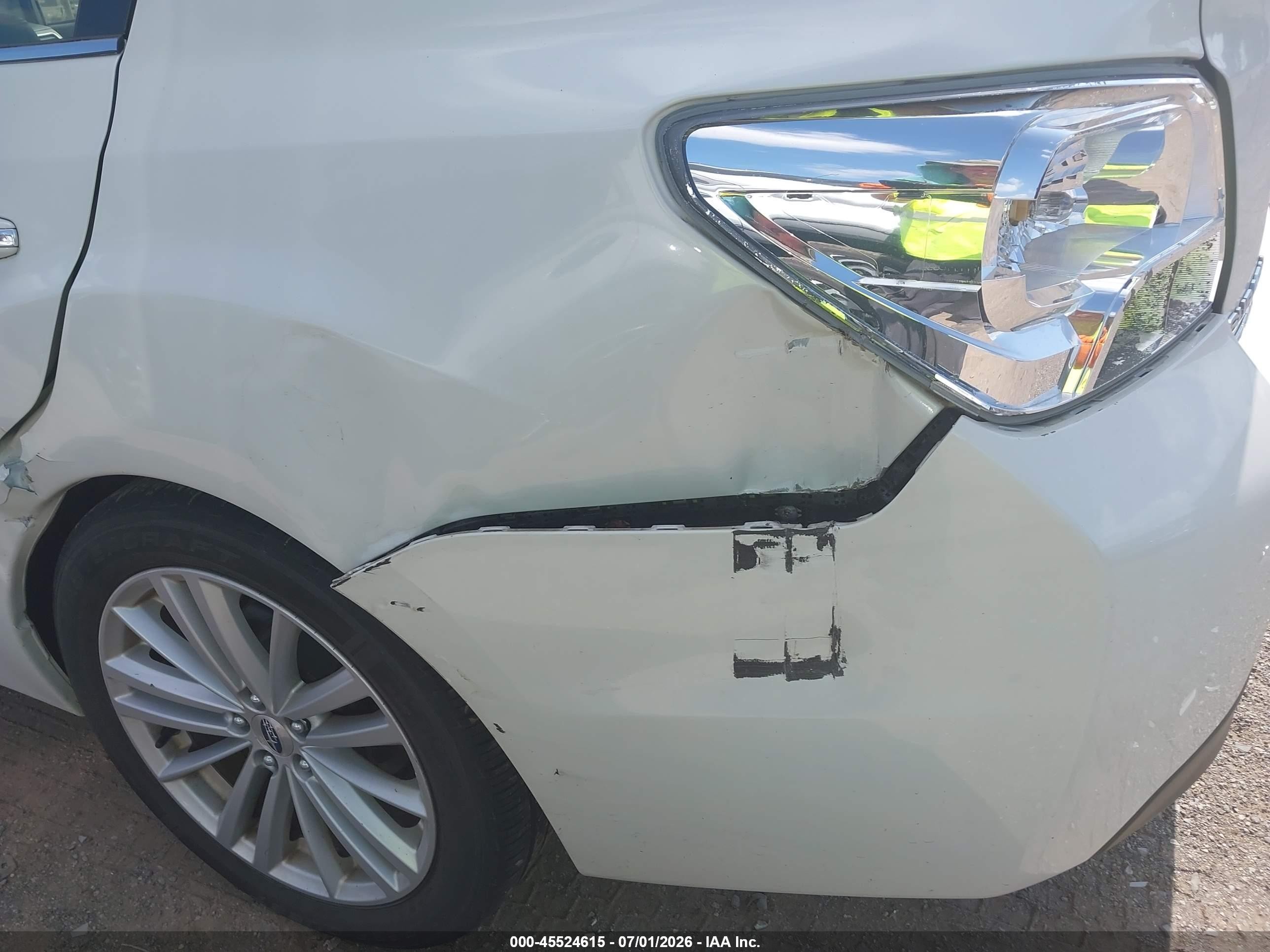 2015 Subaru Impreza 2.0i Limited White vin: JF1GJAS67FH013248