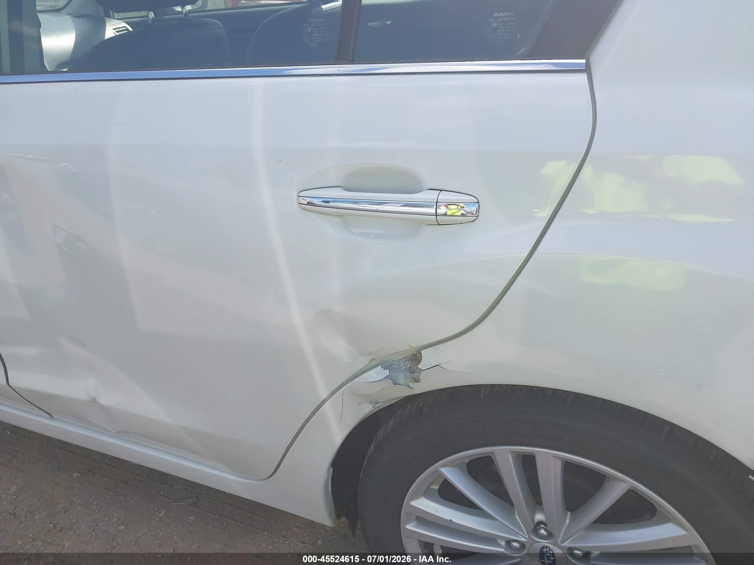 2015 Subaru Impreza 2.0i Limited White vin: JF1GJAS67FH013248