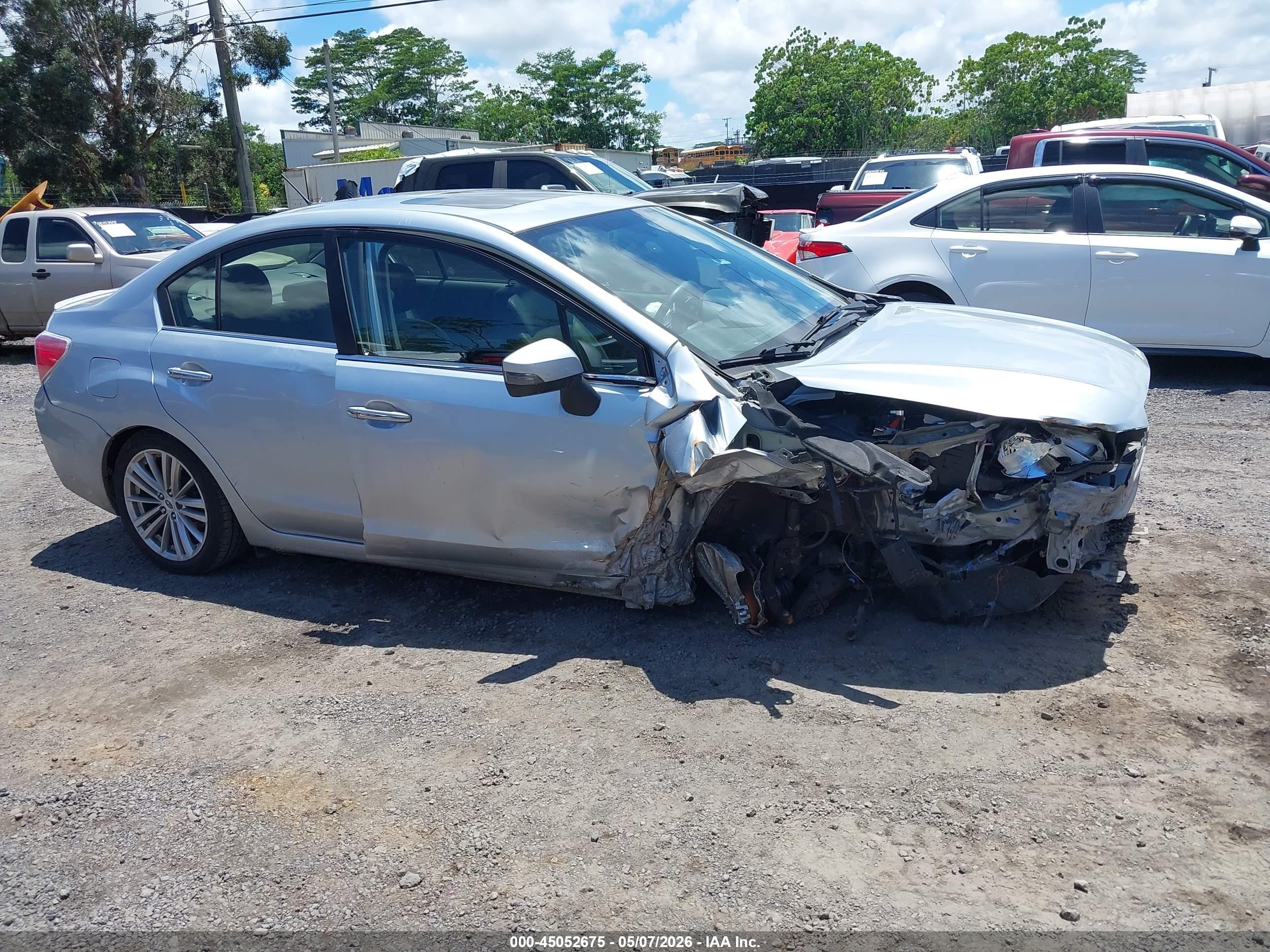 2015 Subaru Impreza 2.0i Limited Silver vin: JF1GJAS68FH007359
