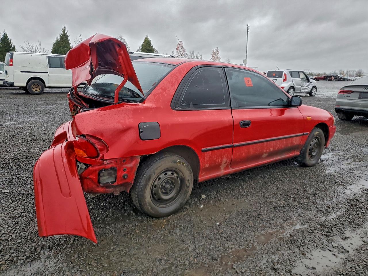 1995 Subaru Impreza Red vin: JF1GM2150SB415177