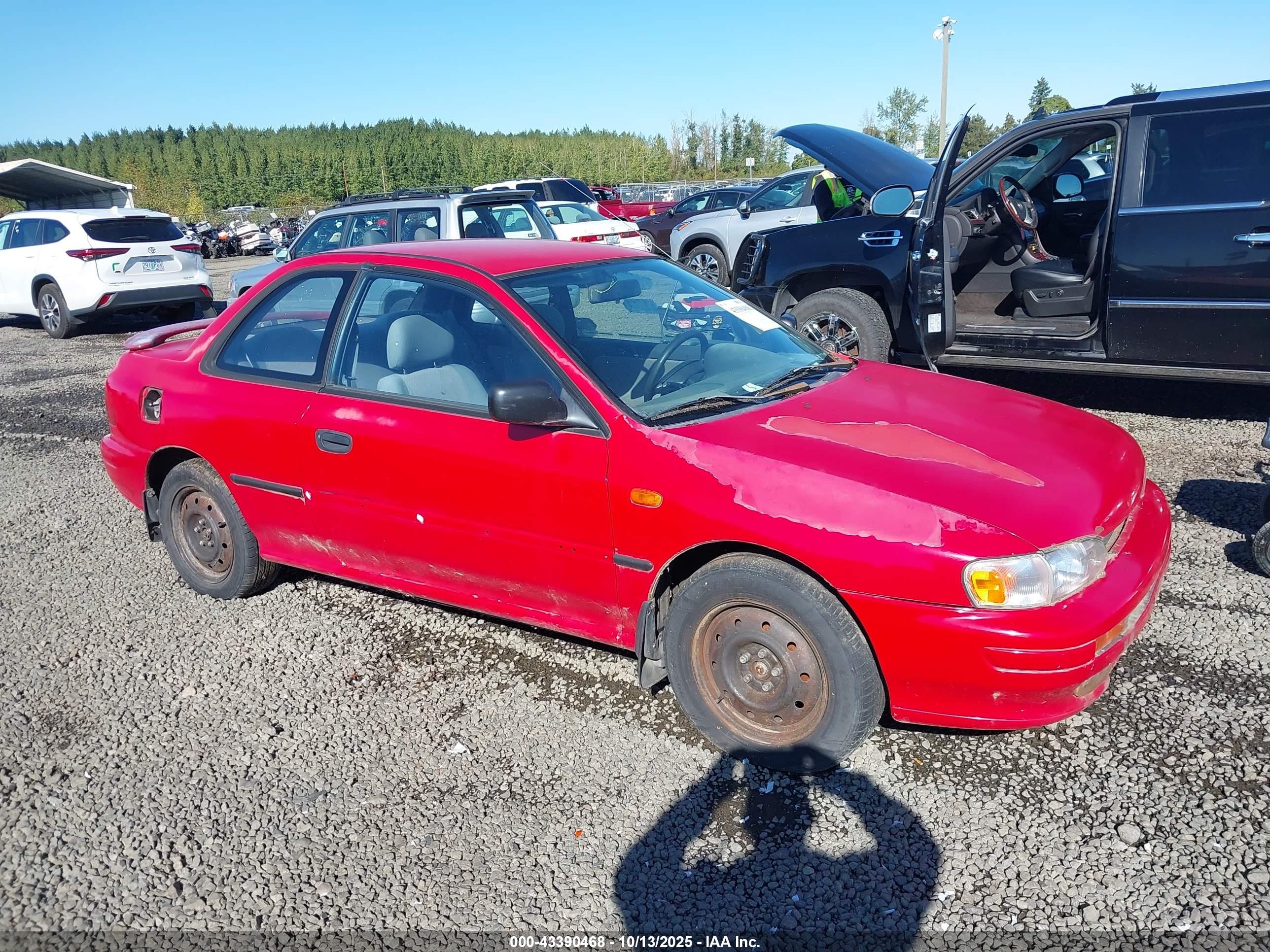 1995 Subaru Impreza L Red vin: JF1GM6358SH412724