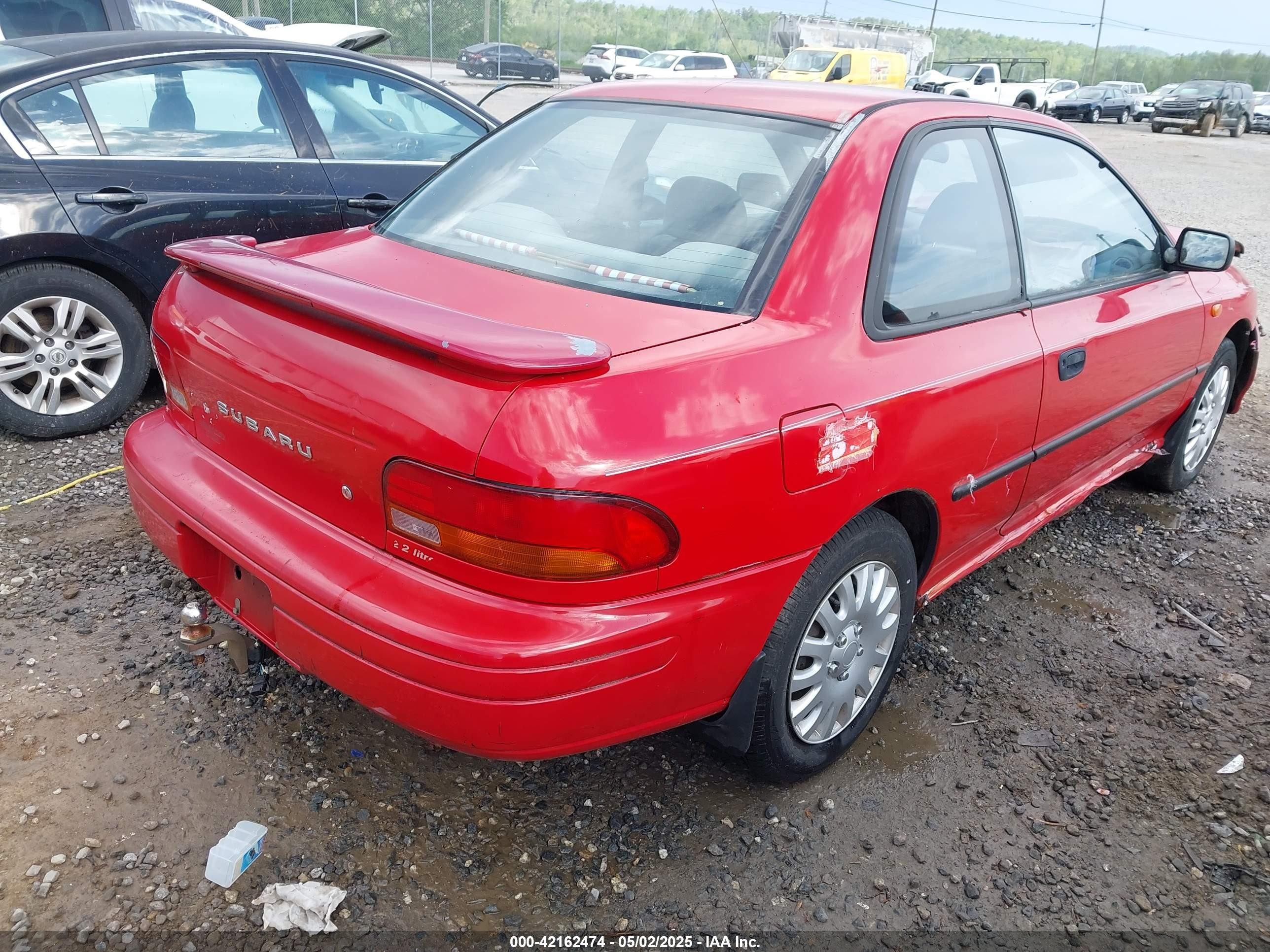 1995 Subaru Impreza L Красный vin: JF1GM6359SH412313